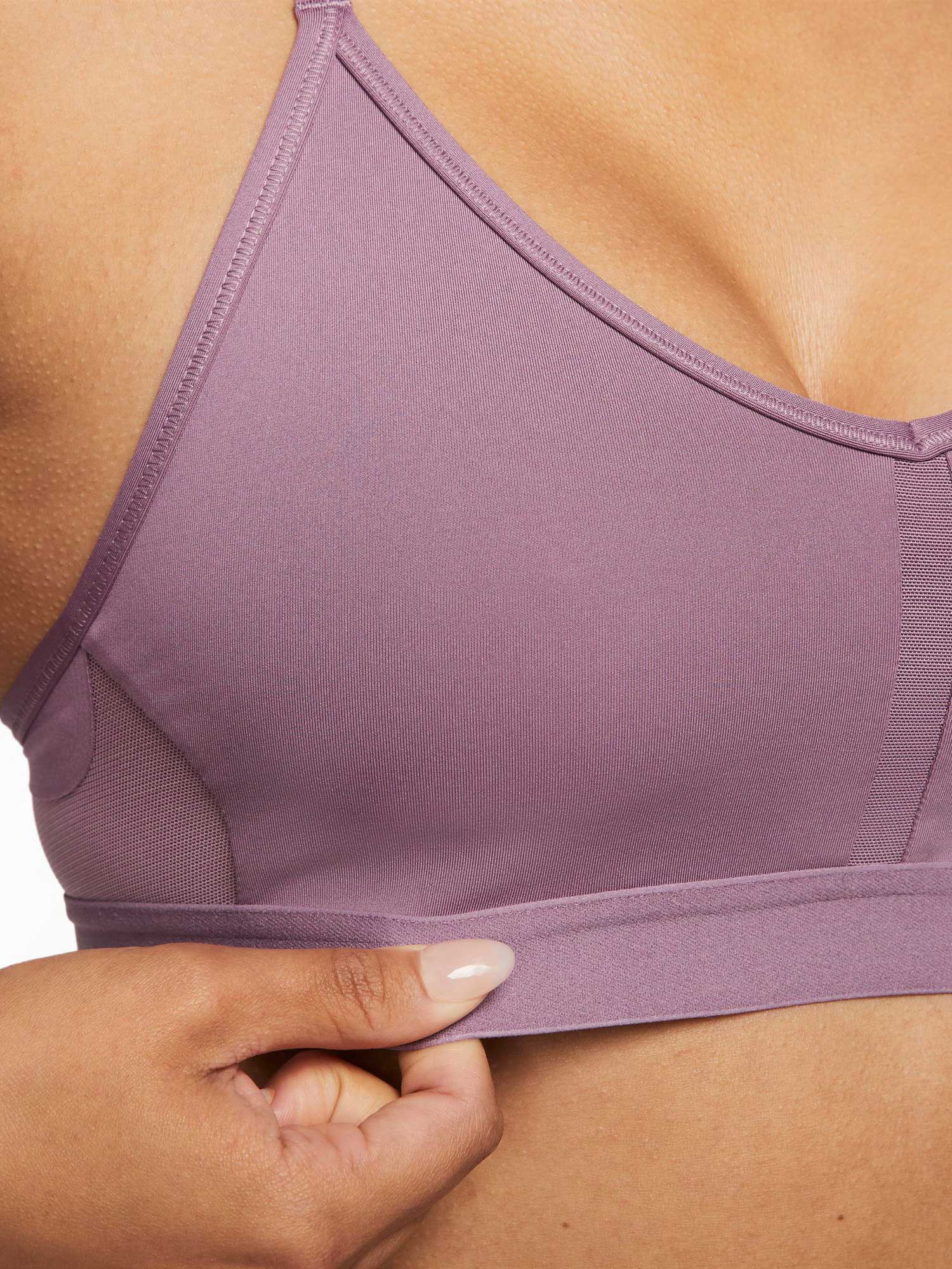 NIKE Спортен сутиен W NK INDY V-NECK BRA