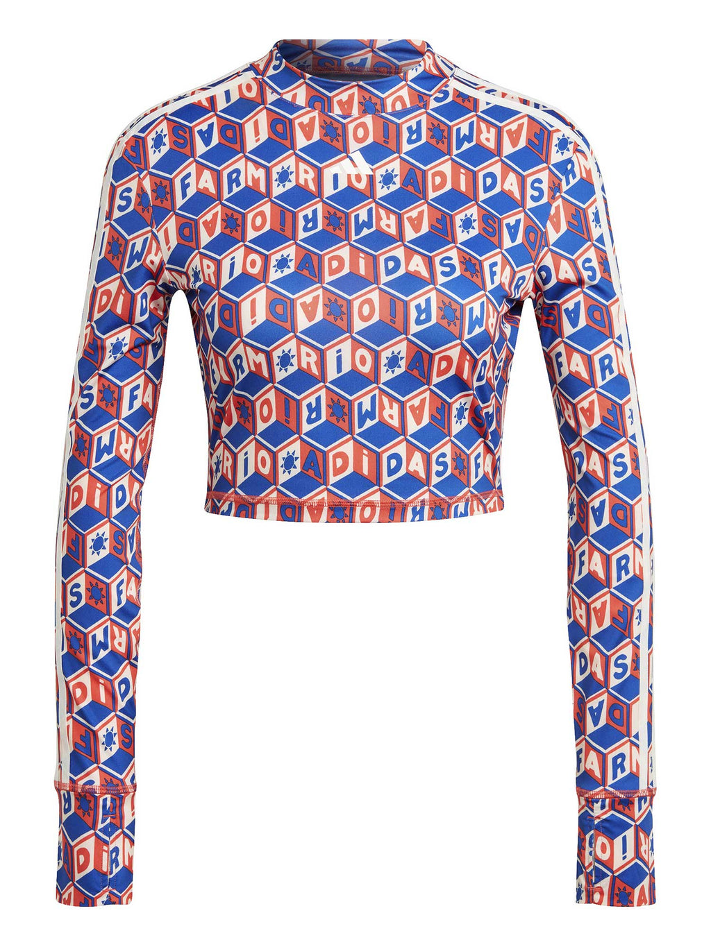 ADIDAS PERFORMANCE Блуза x FARM Rio Crop Long Sleeve Sweatshirt