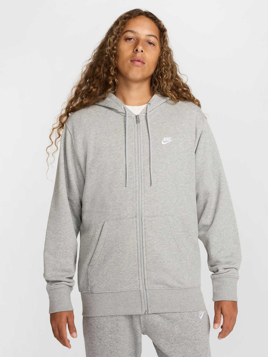NIKE Суитшърт M NK CLUB FT FZ HOODIE