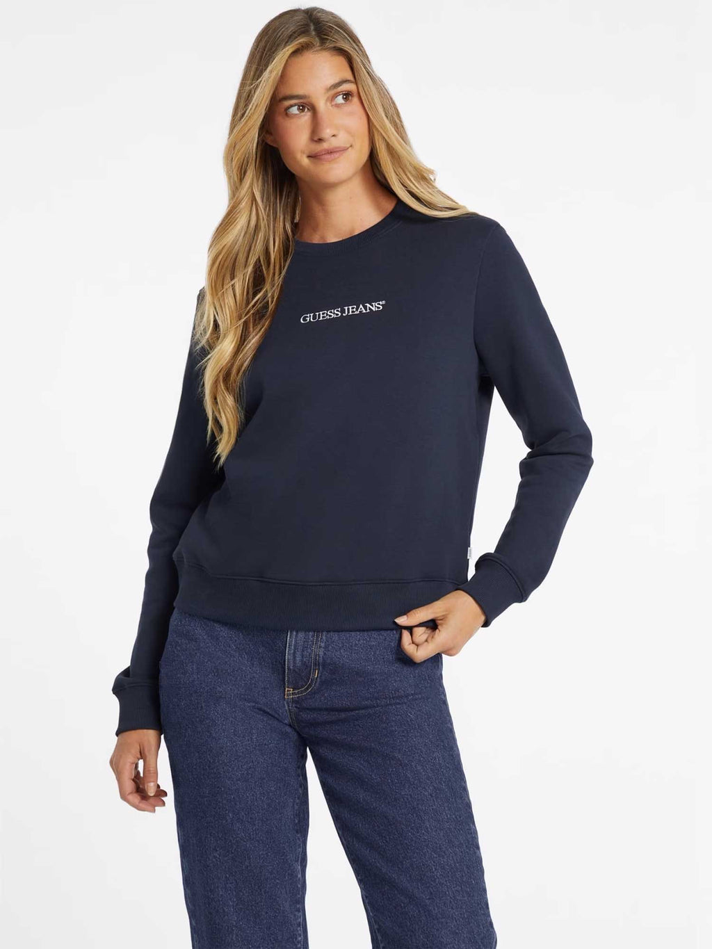 GUESS JEANS Блуза GJ CN REG LOGO EMB SWEAT