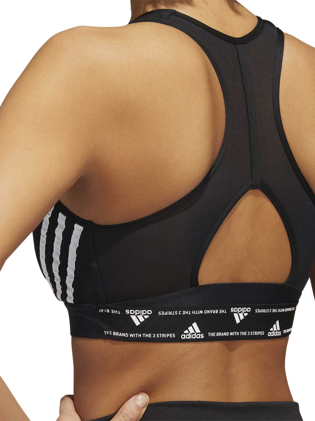 ADIDAS PERFORMANCE Спортен сутиен Powerreact 3-Stripes