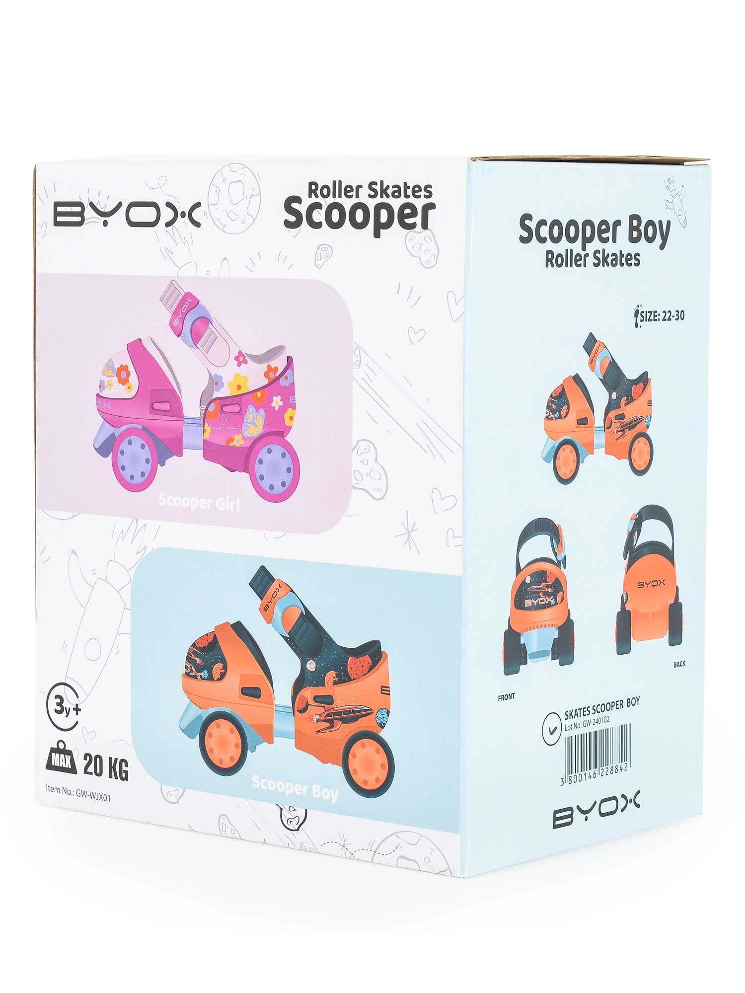 BYOX Ролкови кънки Scooper boy