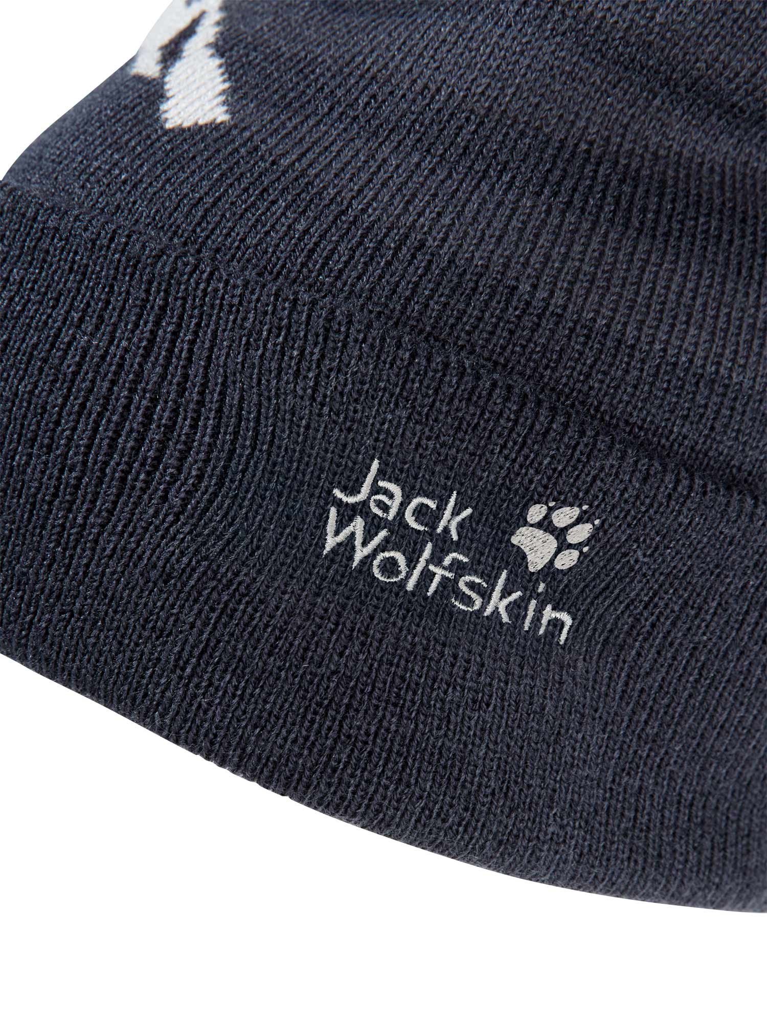 JACK WOLFSKIN Шапка STRIPY POMPOM BEANIE K