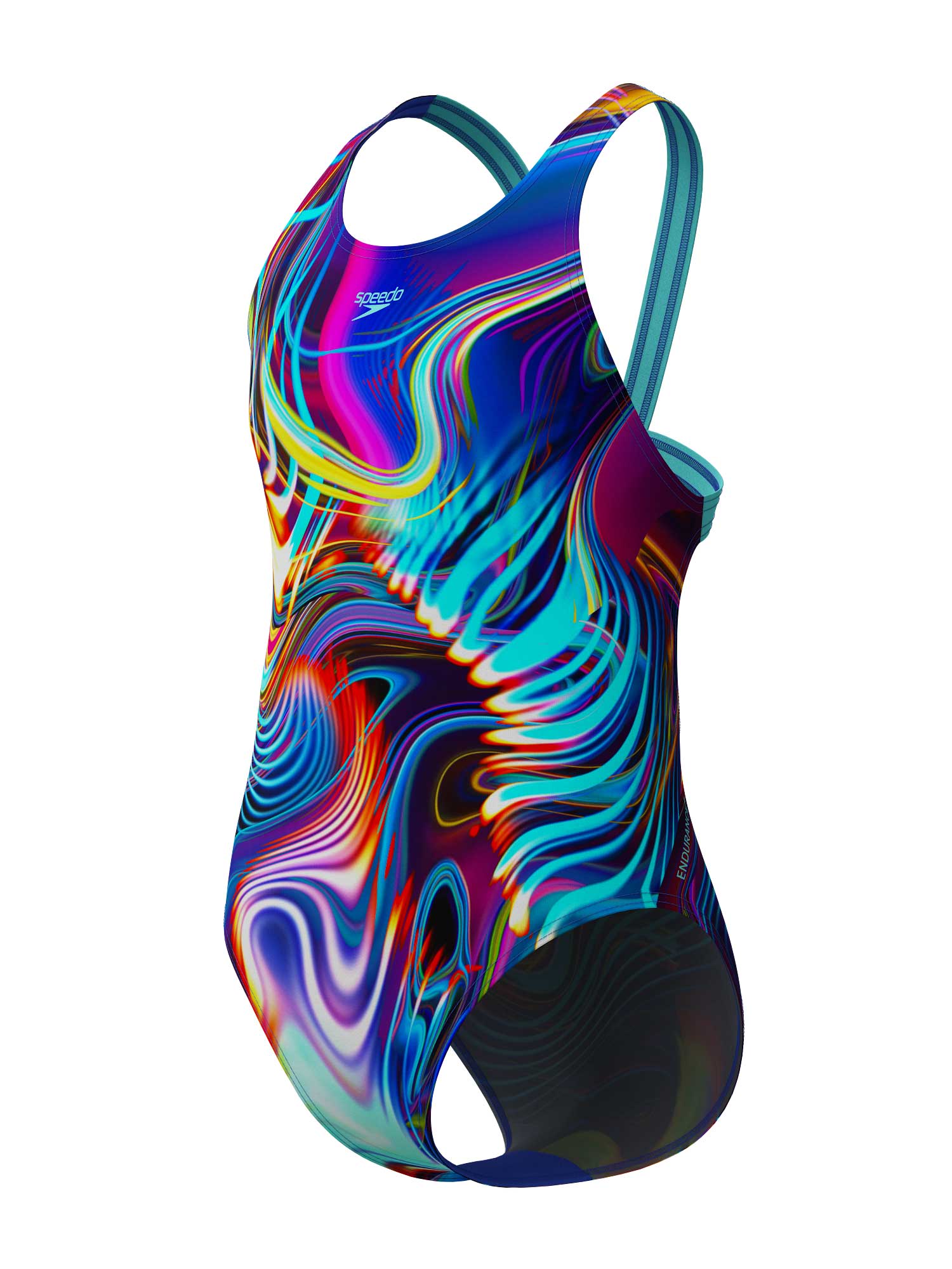 SPEEDO Цял бански GIRLS DIGITAL ALLOVER LEADERBACK