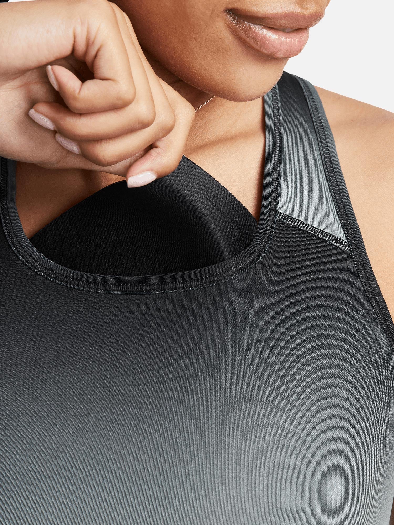 NIKE Спортен сутиен W DF SWSH LL SWSH RUN BRA