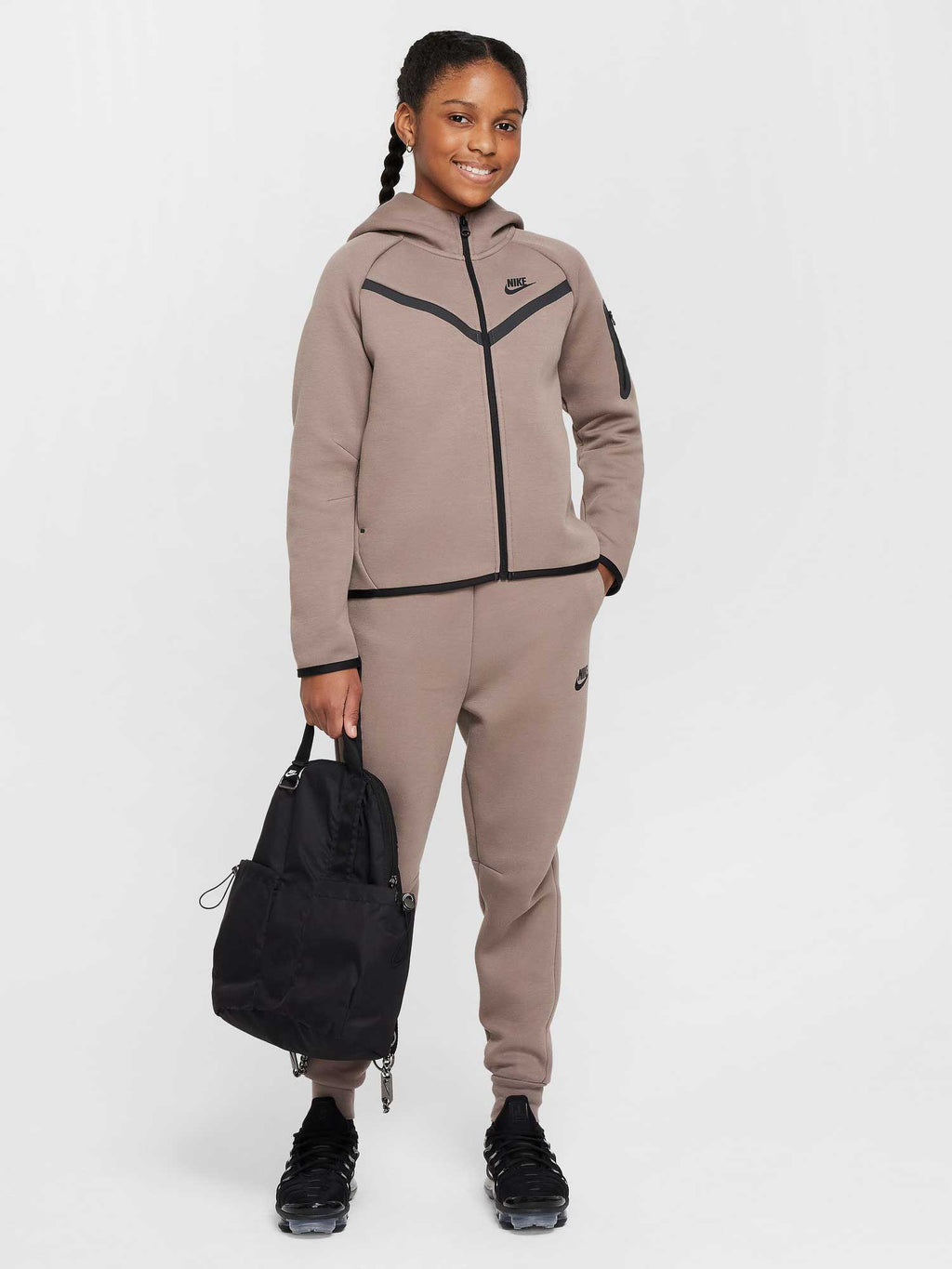 NIKE Суитшърт G NSW TCH FLC HD FZ LS - PD