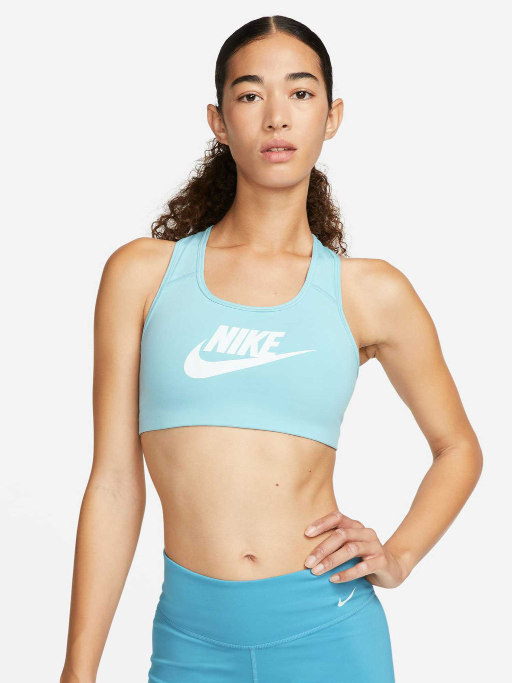 NIKE Спортен сутиен W DF SWSH CB FUTURA GX BRA
