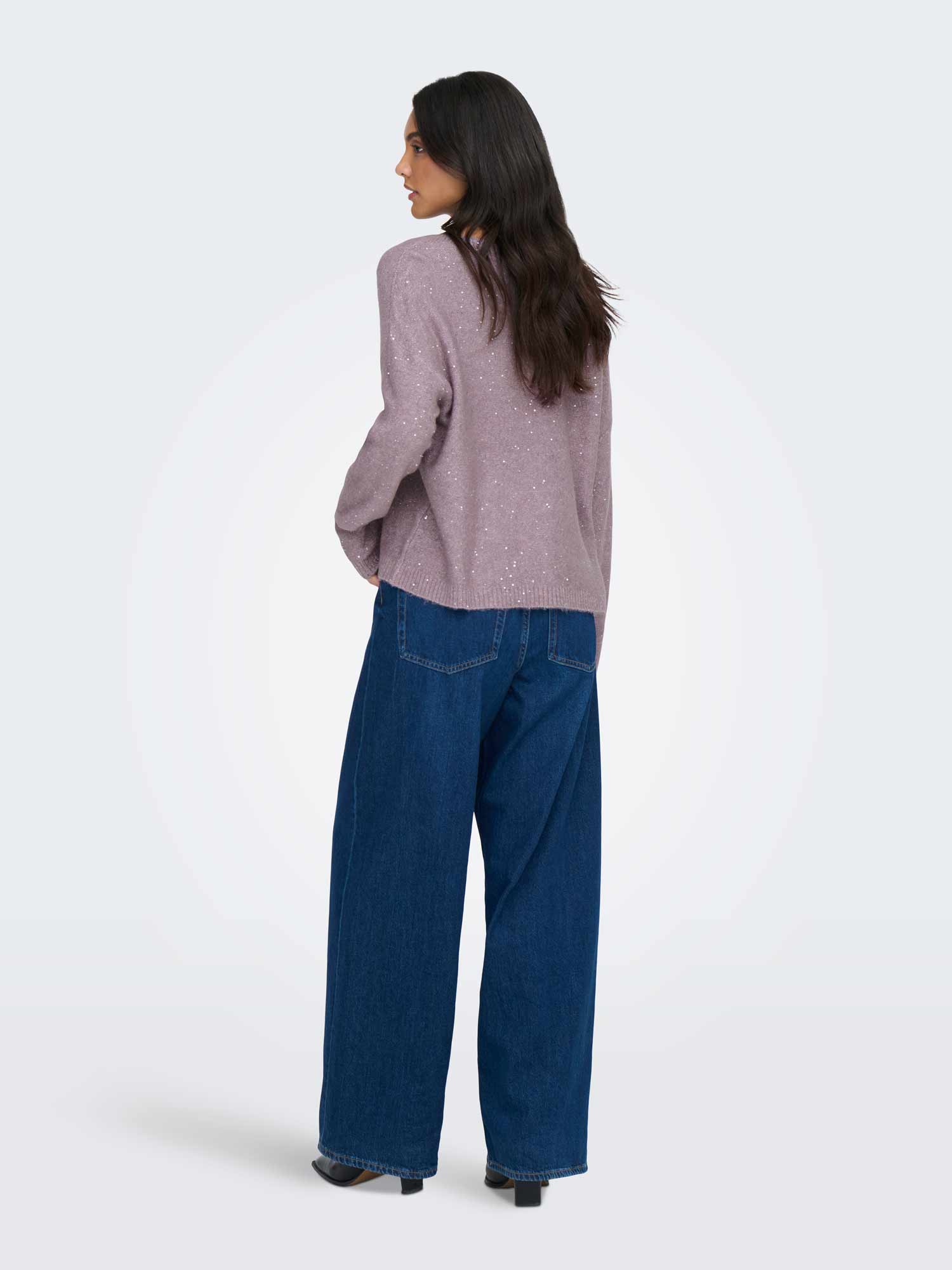 ONLY Пуловер ONLARIZONA LS SEQUINS V-NECK PUL KNT