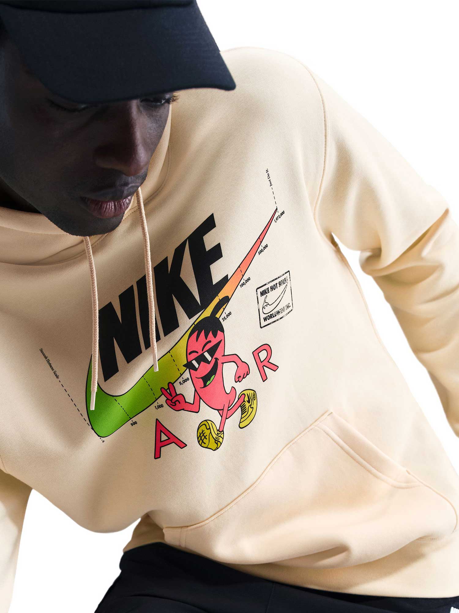 NIKE Суитшърт U NSW HDY CLUB OC MED GFX SEGB