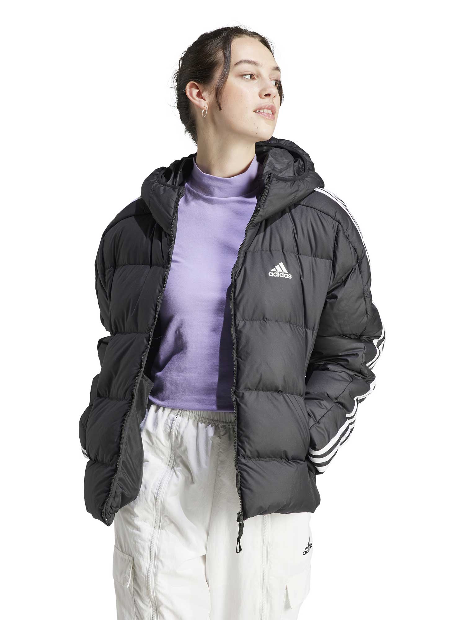 ADIDAS SPORTSWEAR Яке Essentials 3-Stripes Mid Down Hooded