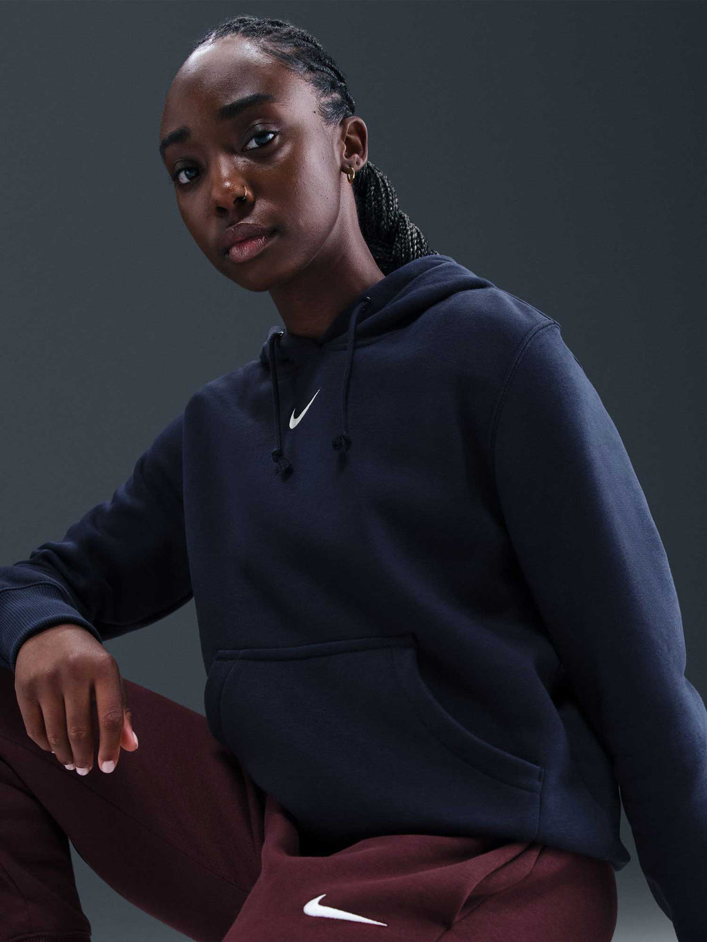 NIKE Суитшърт W NSW PHNX FLC STD PO HOODIE