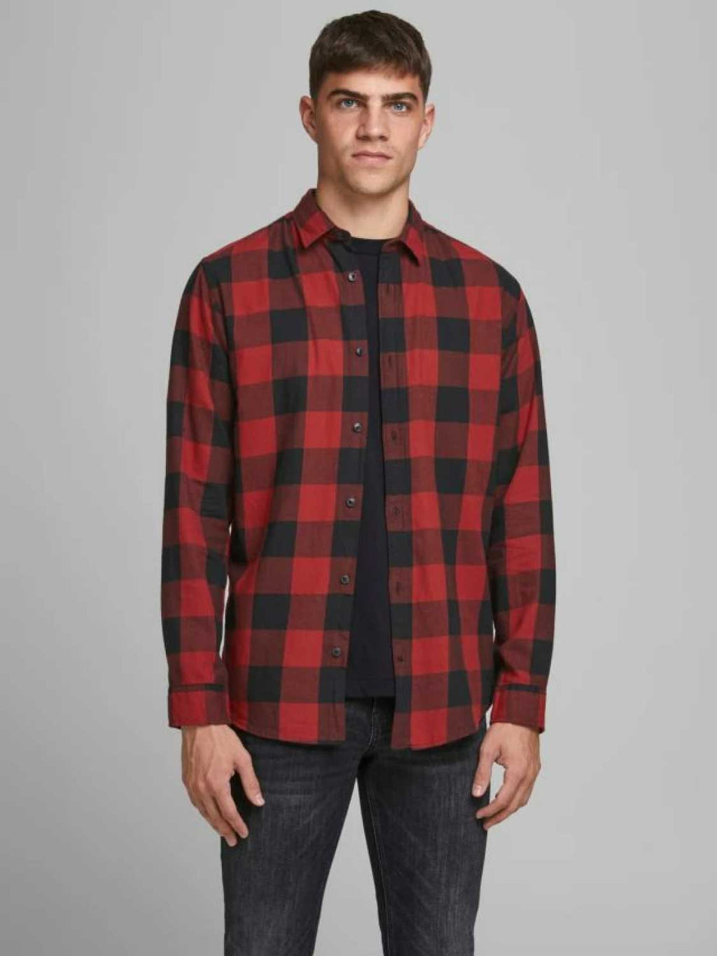 JACK & JONES Риза JJEGINGHAM TWILL SHIRT L/S NOOS