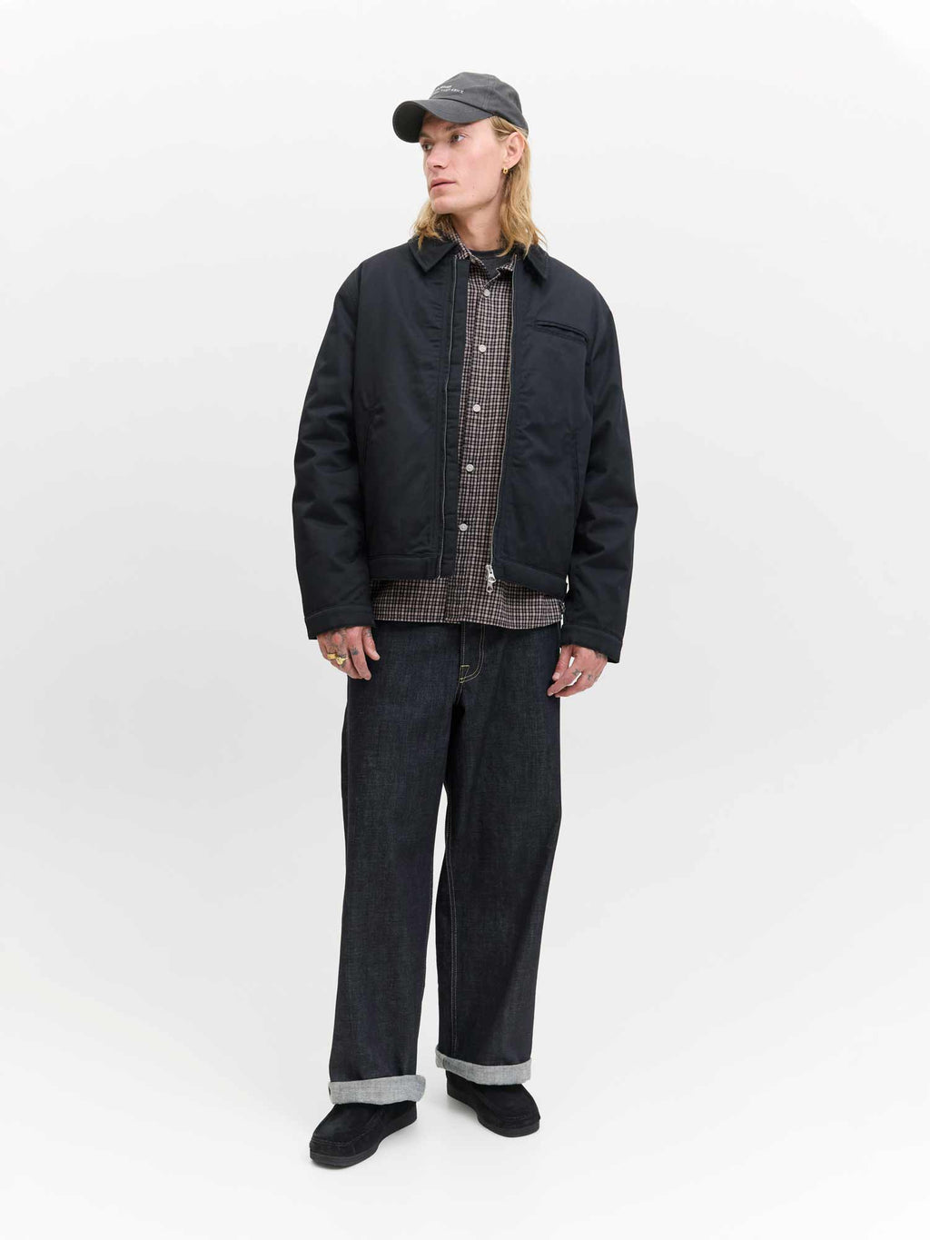JACK & JONES Риза JORMEADOWS OVERSIZED CHECK SHIRT LS