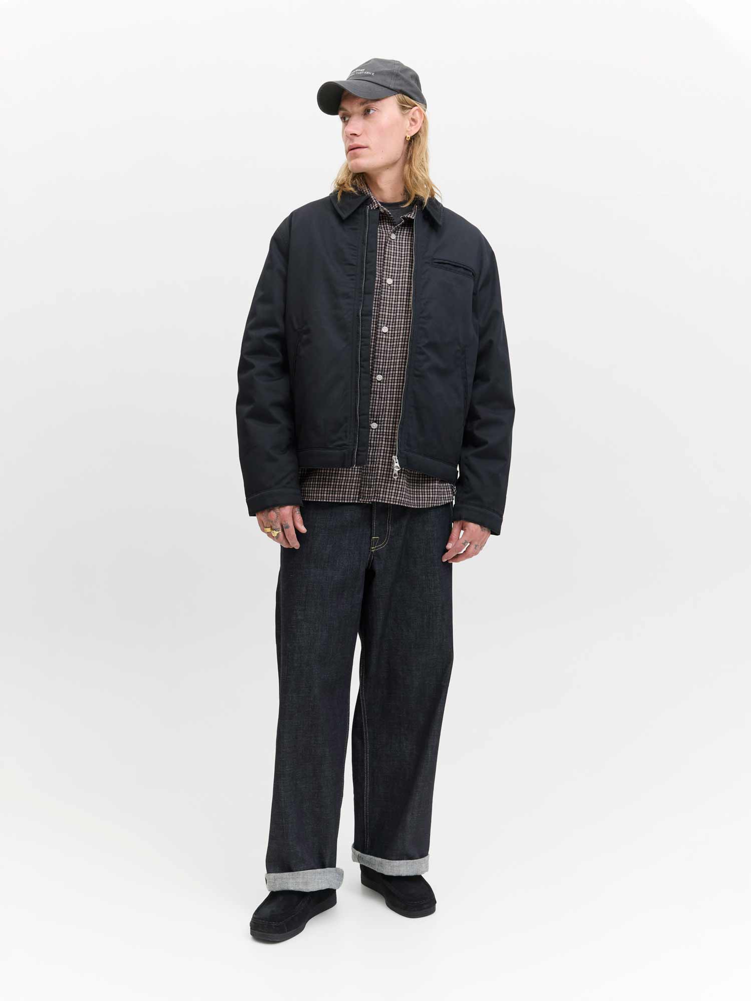 JACK & JONES Риза JORMEADOWS OVERSIZED CHECK SHIRT LS