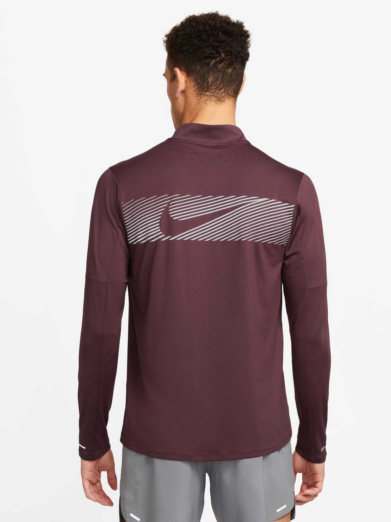 NIKE Блуза M NK DF ELMNT TOP HZ FLASH HBR