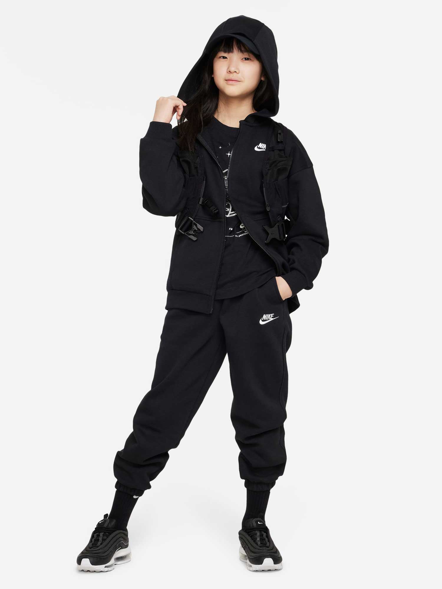 NIKE Суитшърт G NSW CLUB FLC OVRSZD FZ LBR