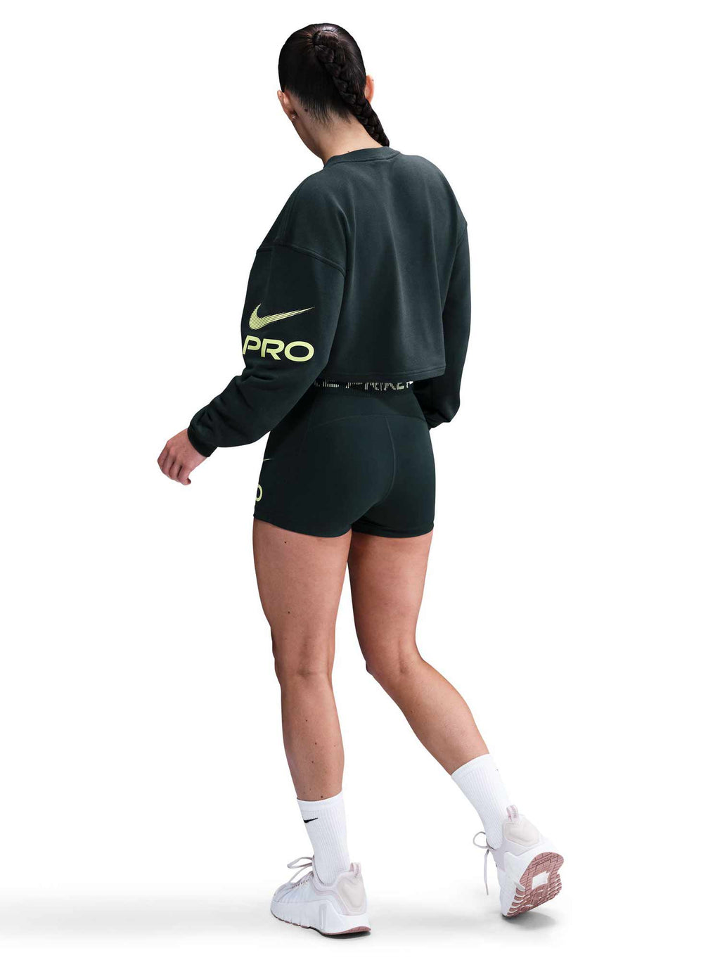 NIKE Блуза W NP DF FLC CREW TT GRX