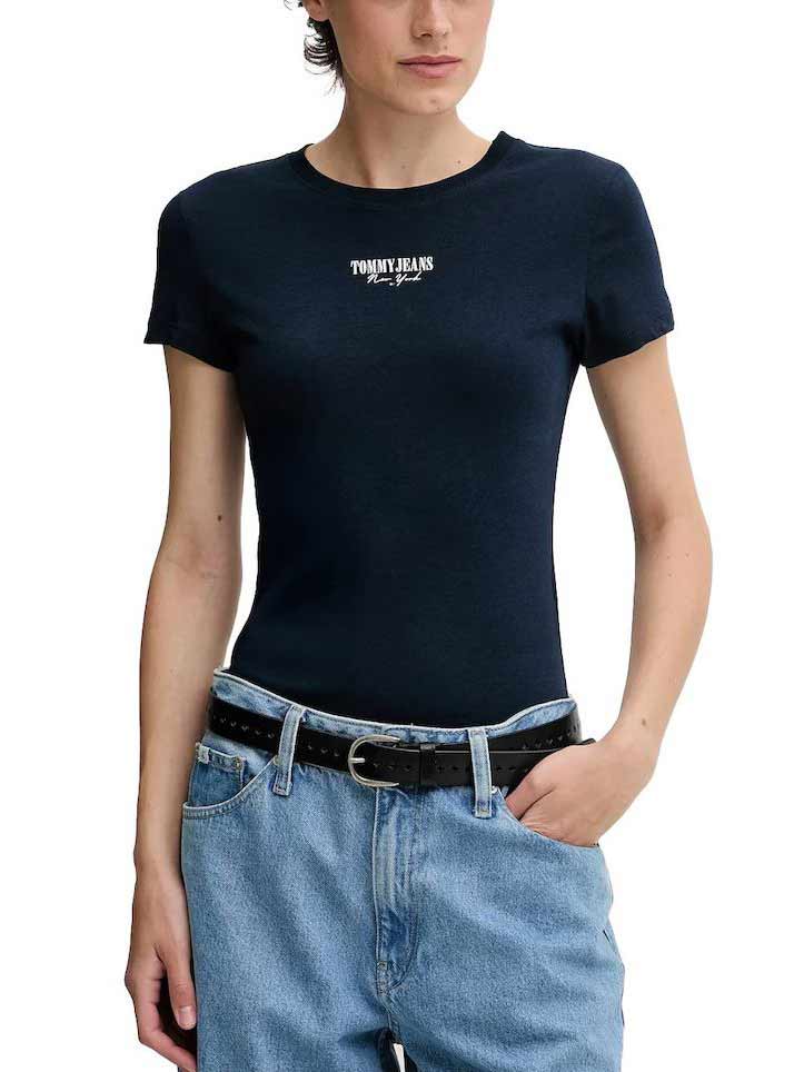 TOMMY JEANS Тениска TJW SLIM ESSENTIAL LOGO2 TEE E