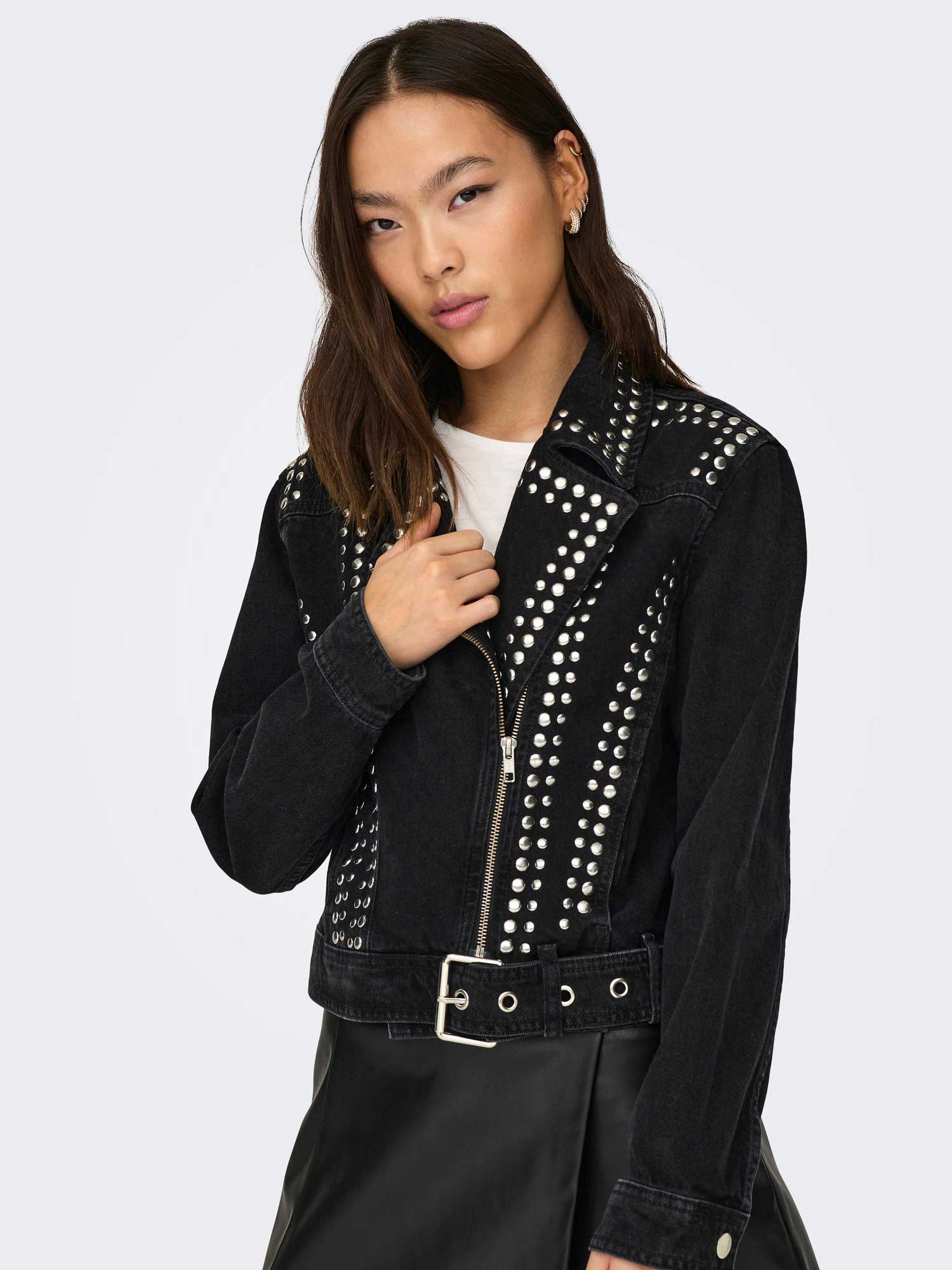ONLY Яке ONLGILLA LS STUD DNM BIKER JACKET CRO