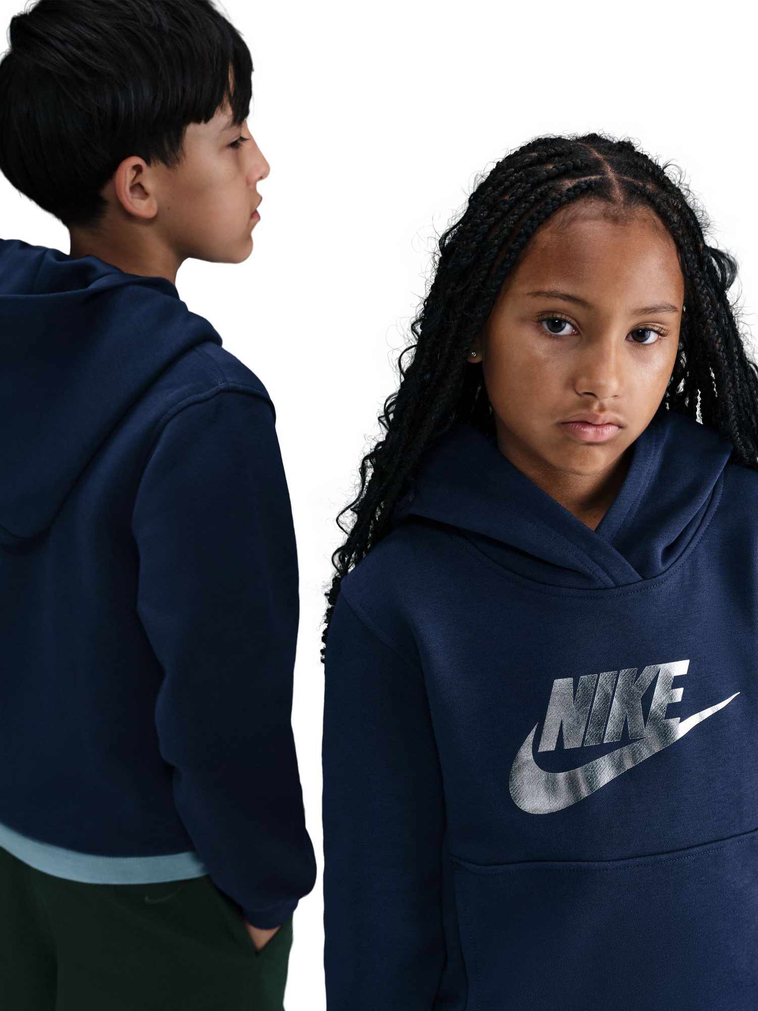 NIKE Суитшърт K NSW CLUB FLC HDY GOLD SATN