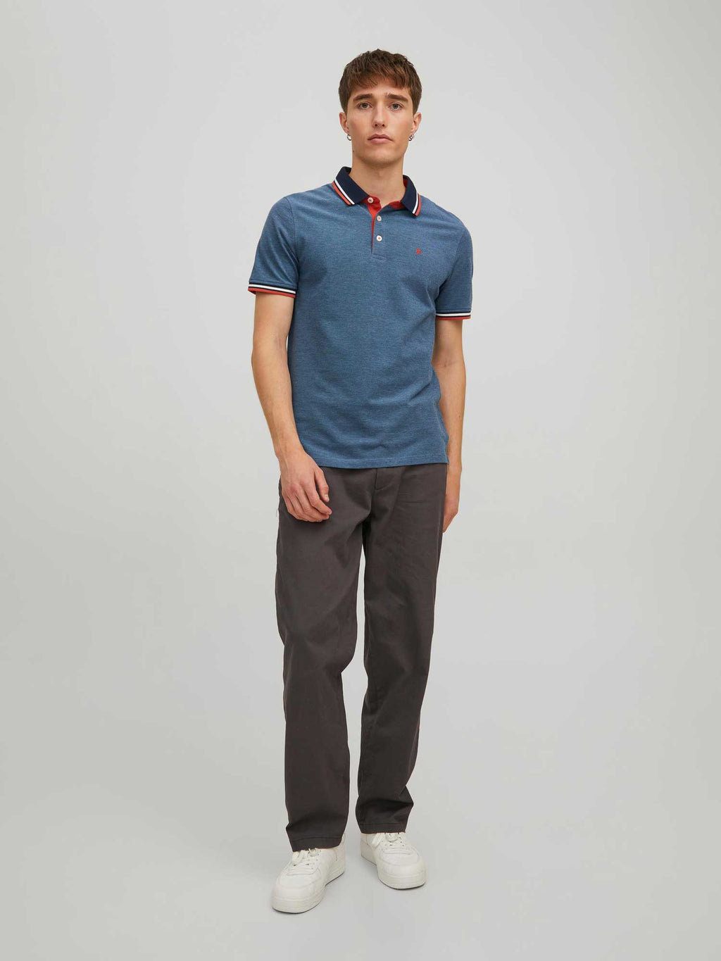 JACK & JONES Тениска JJEPAULOS POLO SS NOOS