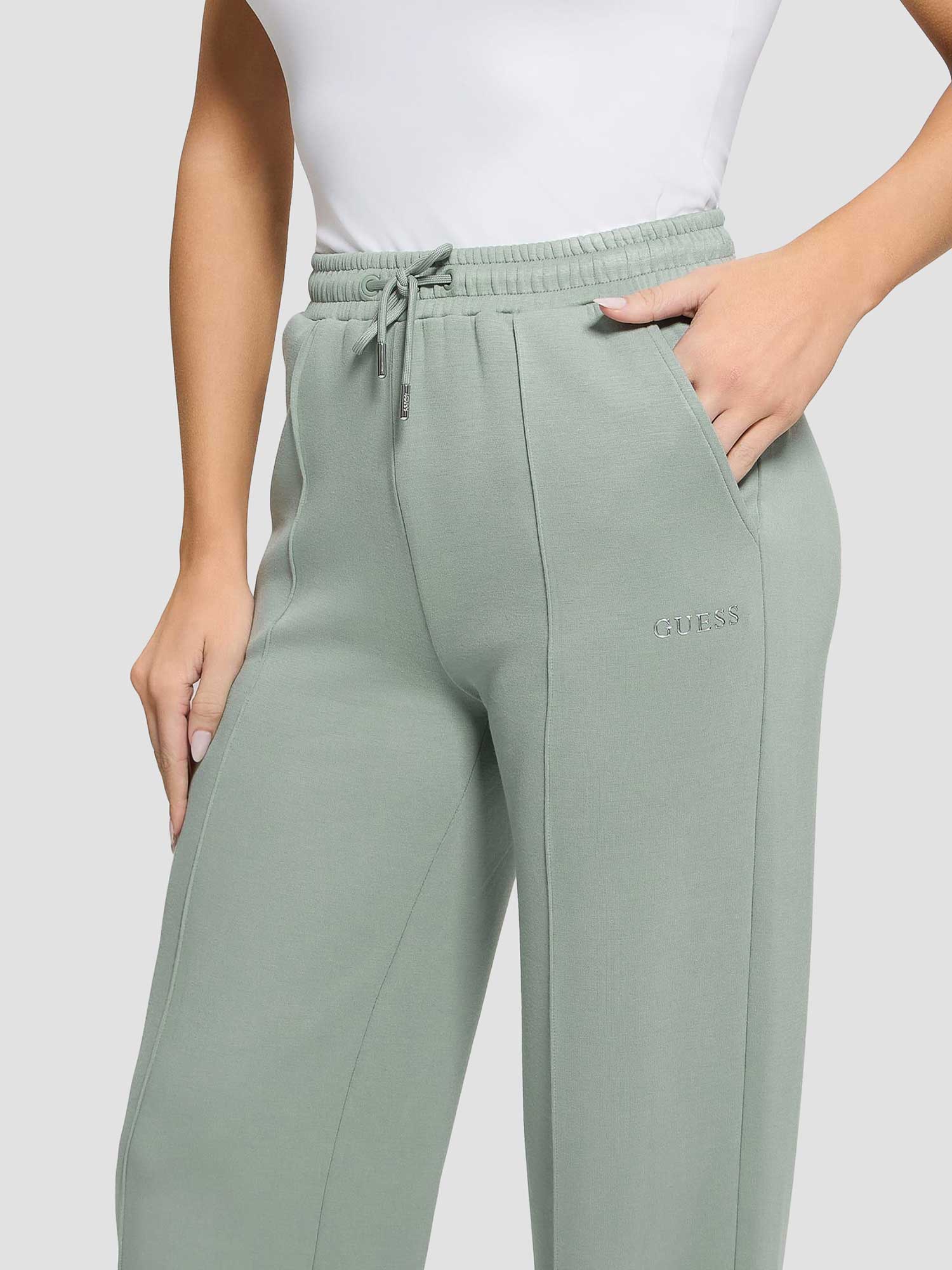 GUESS Спортно долнище GELSEY STRAIGHT LEG PANTS