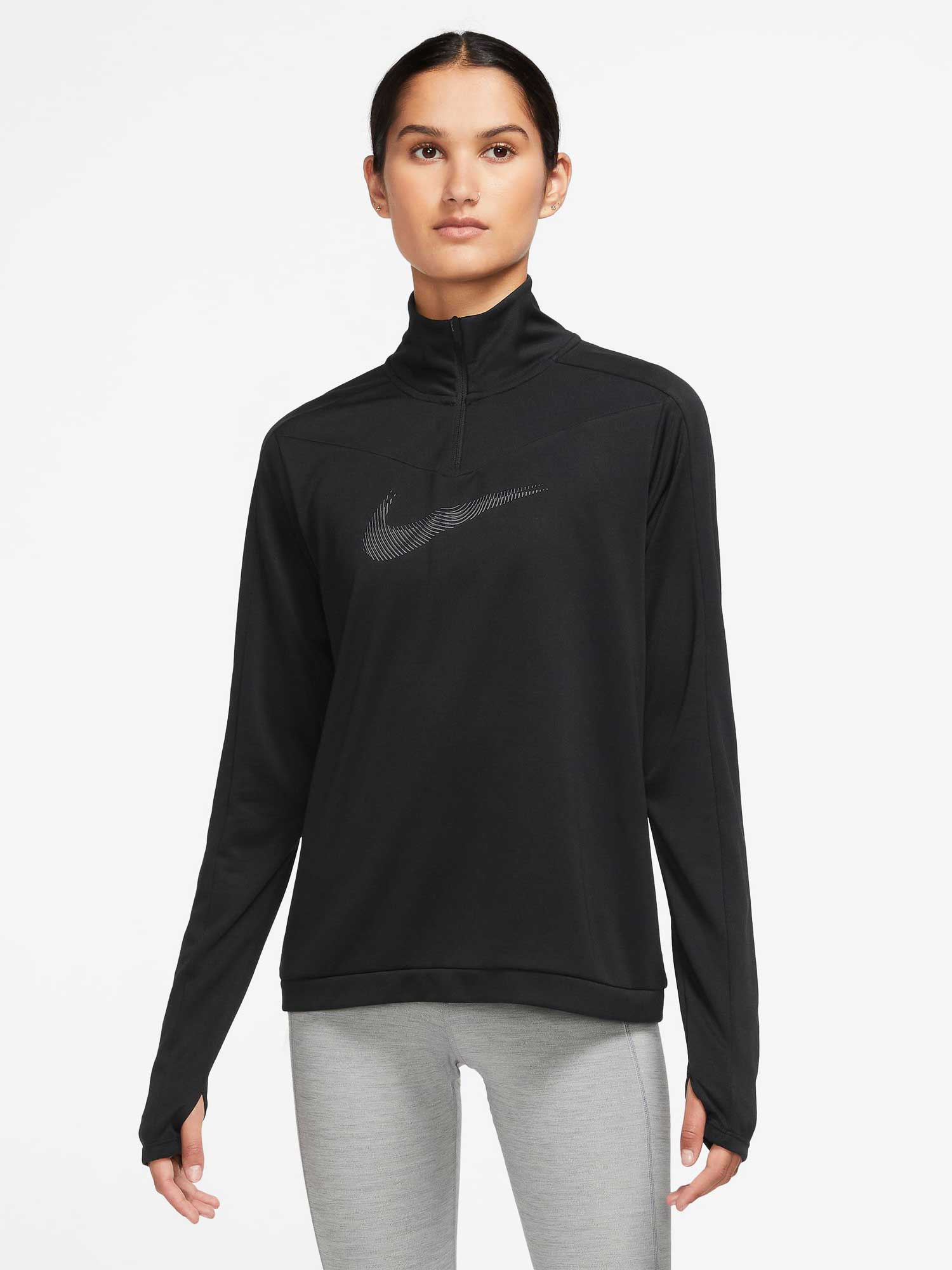 NIKE Блуза W NK DF SWOOSH HBR HZ PACER