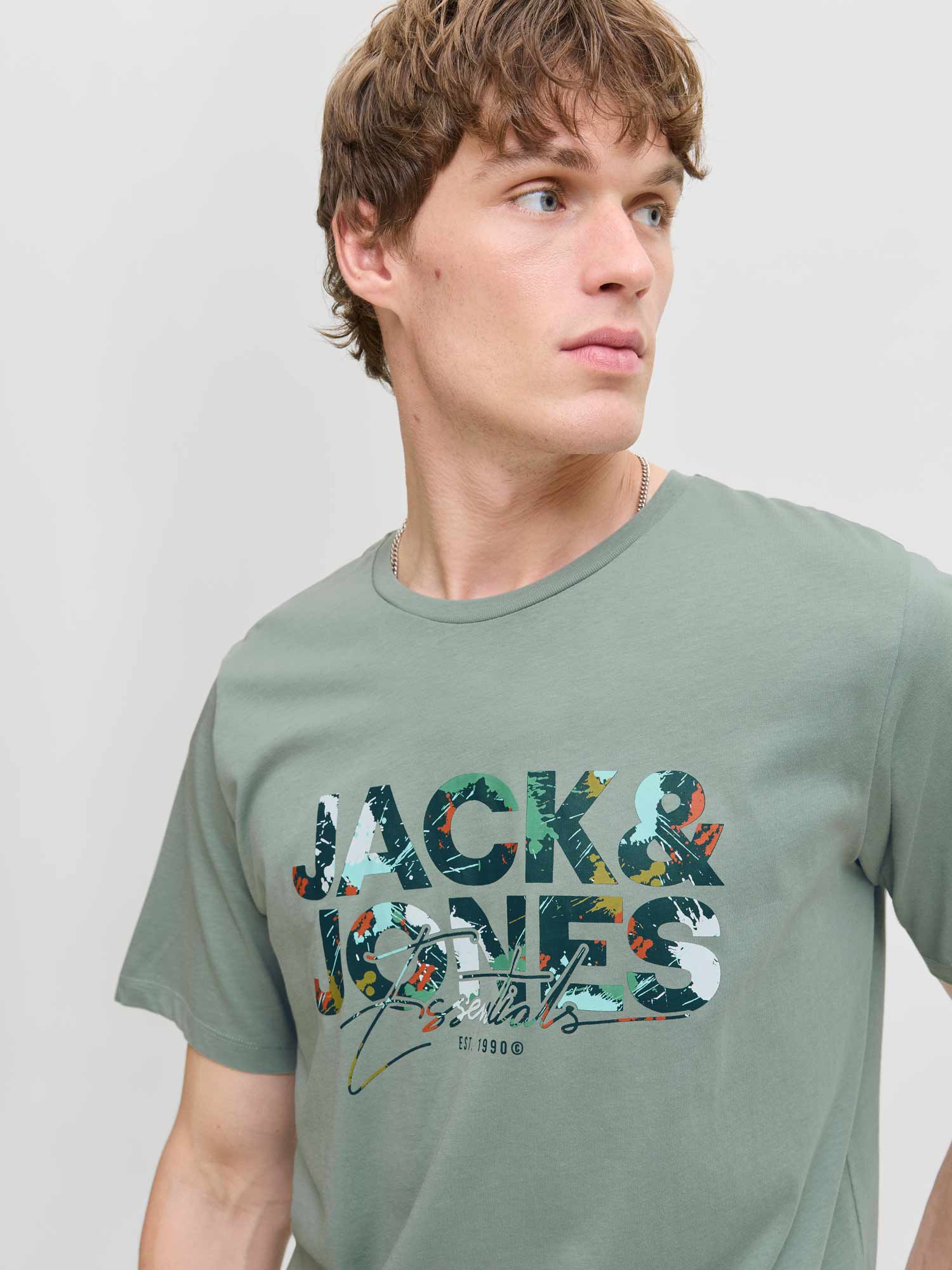 JACK & JONES Тениска JJGEPLAS TEE SS CREW NECK LN