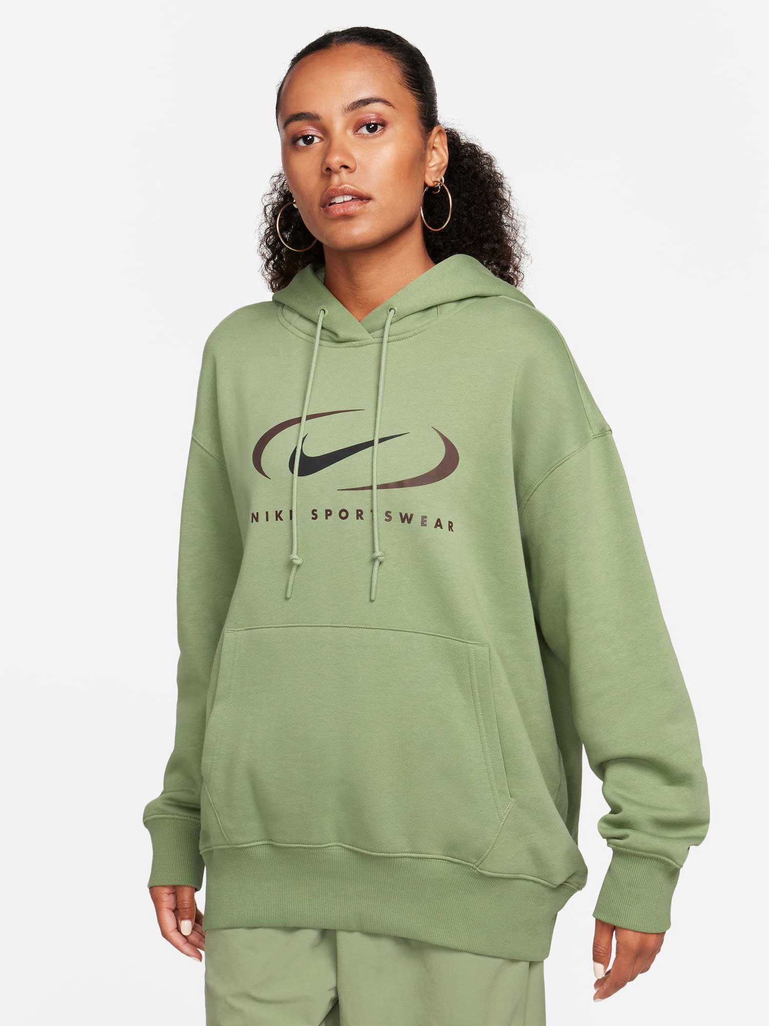 NIKE Суитшърт W NSW FLC OS PO HDY SWSH