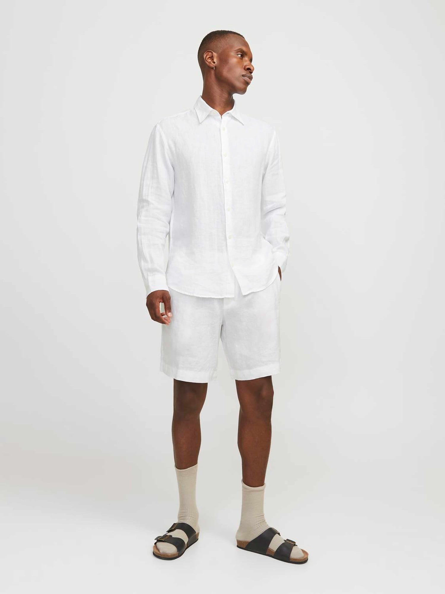 JACK & JONES Къси панталони JPSTBILL LAWRENCE LINEN SHORTS