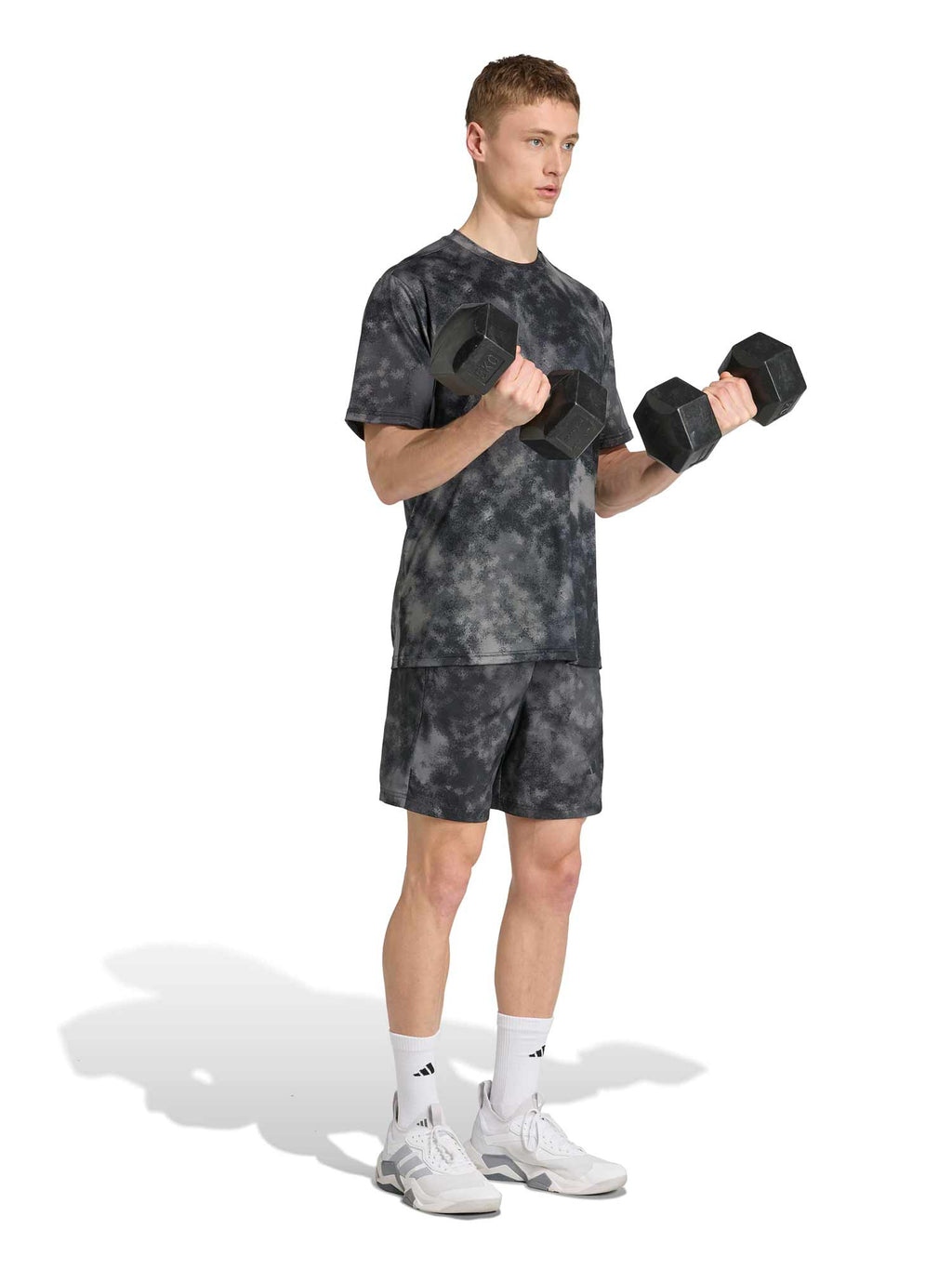 ADIDAS PERFORMANCE Тениска Train Essentials Seasonal All Over Print