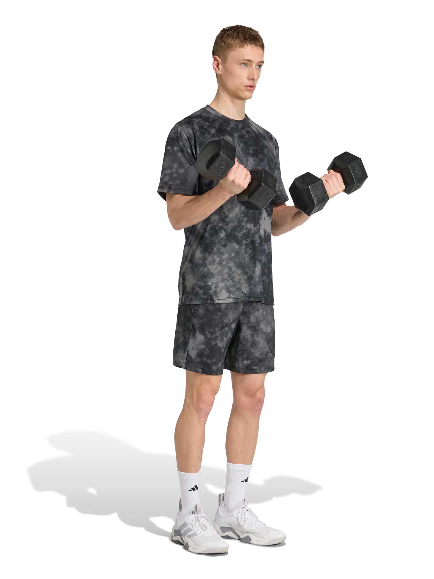 ADIDAS PERFORMANCE Тениска Train Essentials Seasonal All Over Print