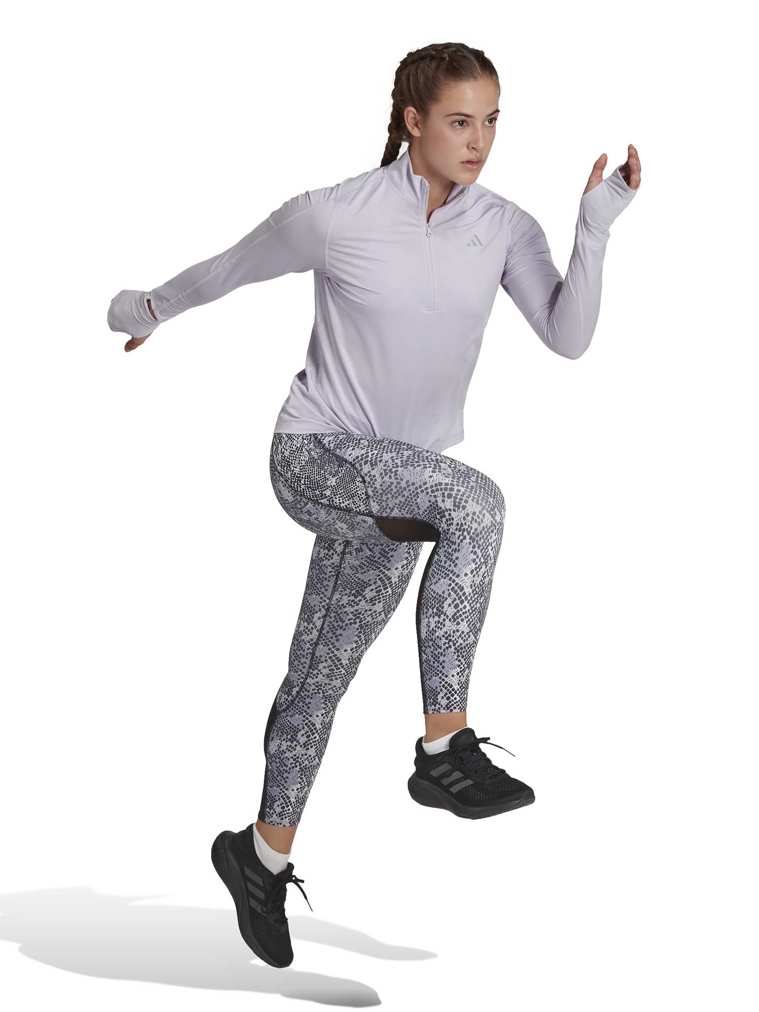 ADIDAS PERFORMANCE Блуза Fast Running Half-Zip Long-Sleeve Top