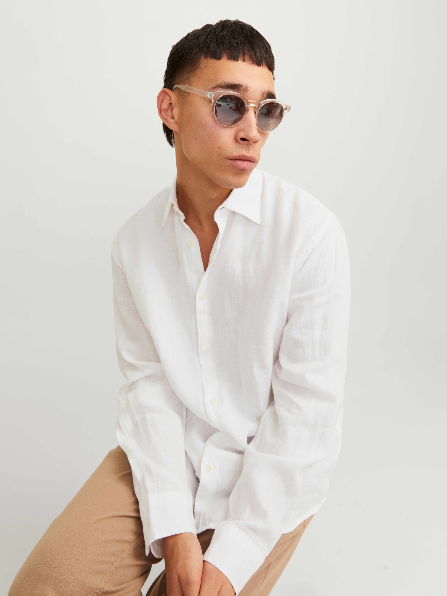 JACK & JONES Риза JPRCCLAWRENCE LINEN L/S SHIRT SN