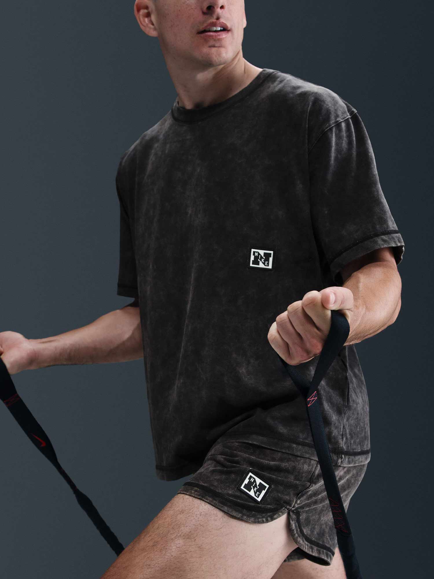 NIKE Тениска M NK DF HERITAGE SS TOP WASH