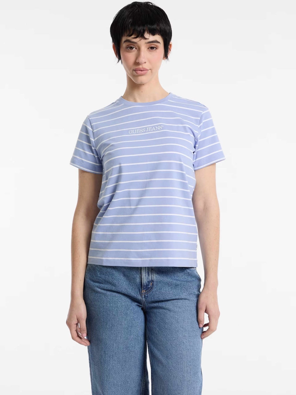 GUESS JEANS Тениска GJ SS CN REG YD STRIPED TEE
