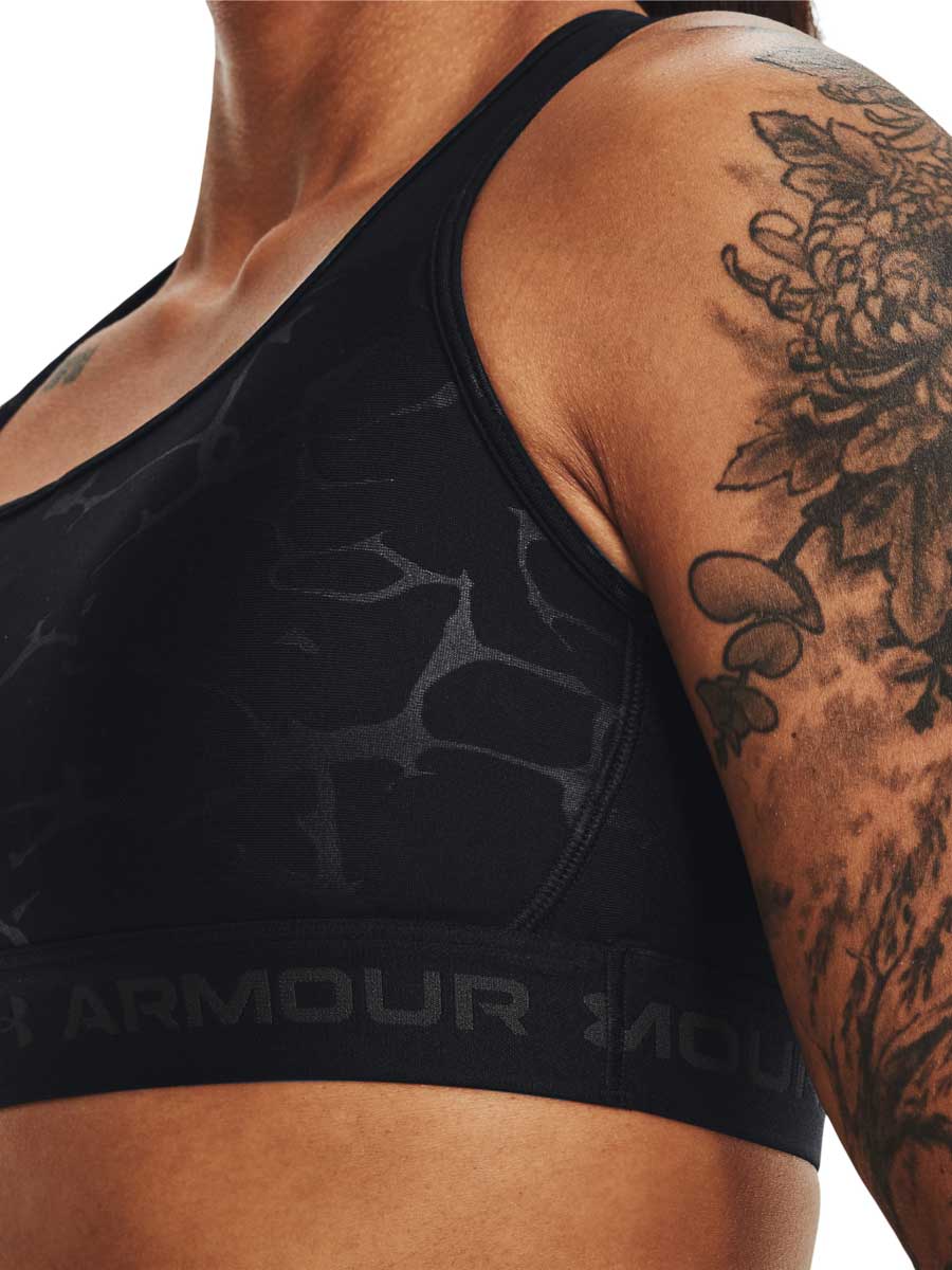 UNDER ARMOUR Спортен сутиен Crossback Mid Emboss
