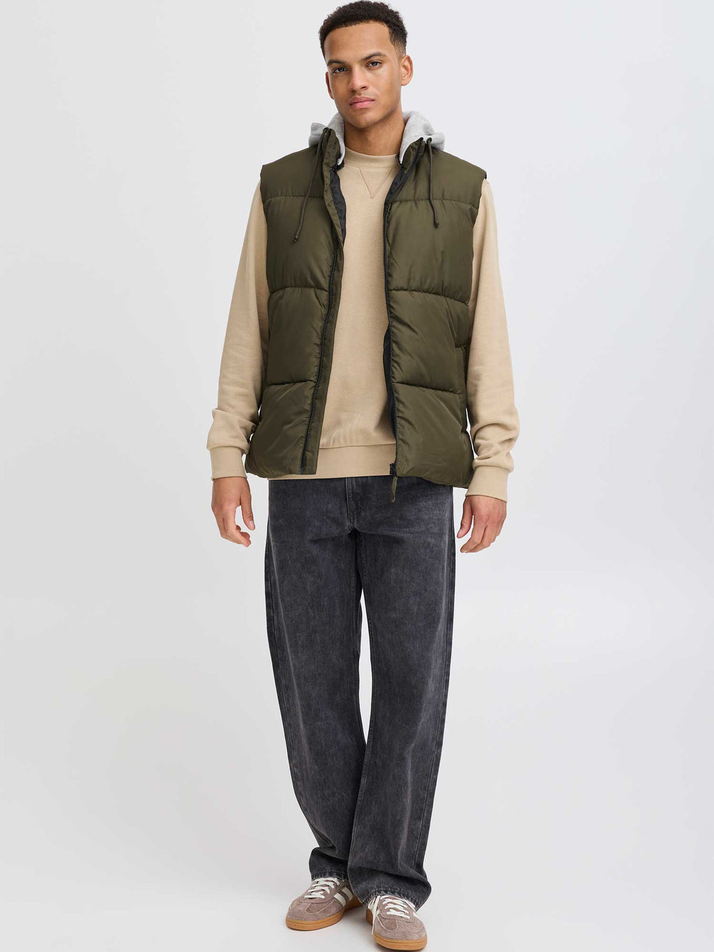 BLEND Елек BHELWIN vest w. jersey hood