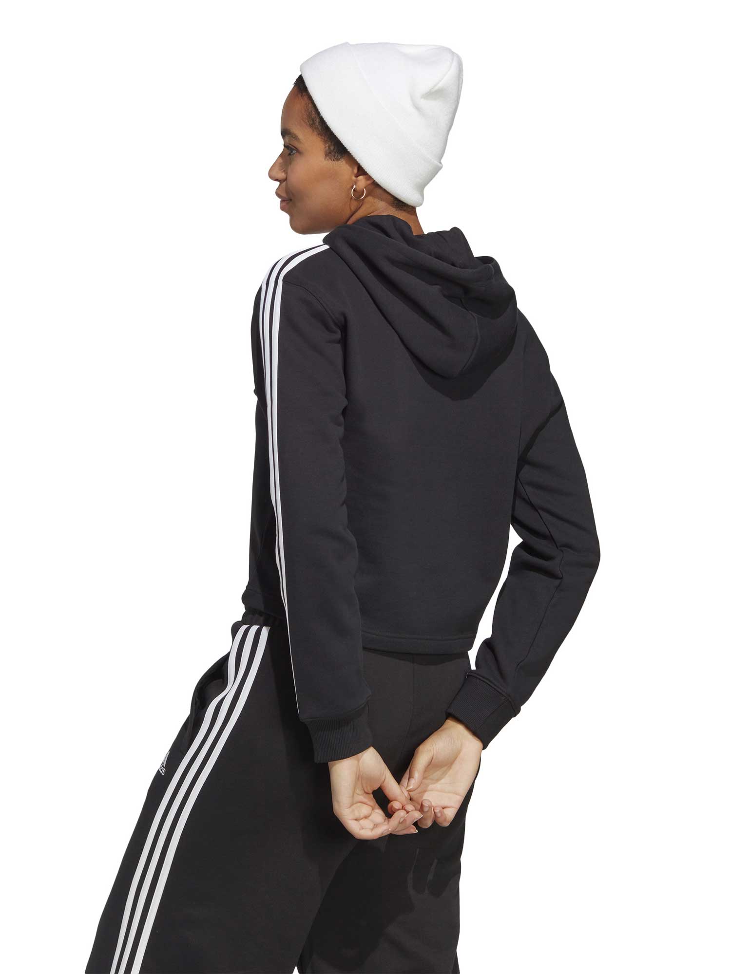 ADIDAS SPORTSWEAR Суитшърт Essentials 3-Stripes French Terry Crop