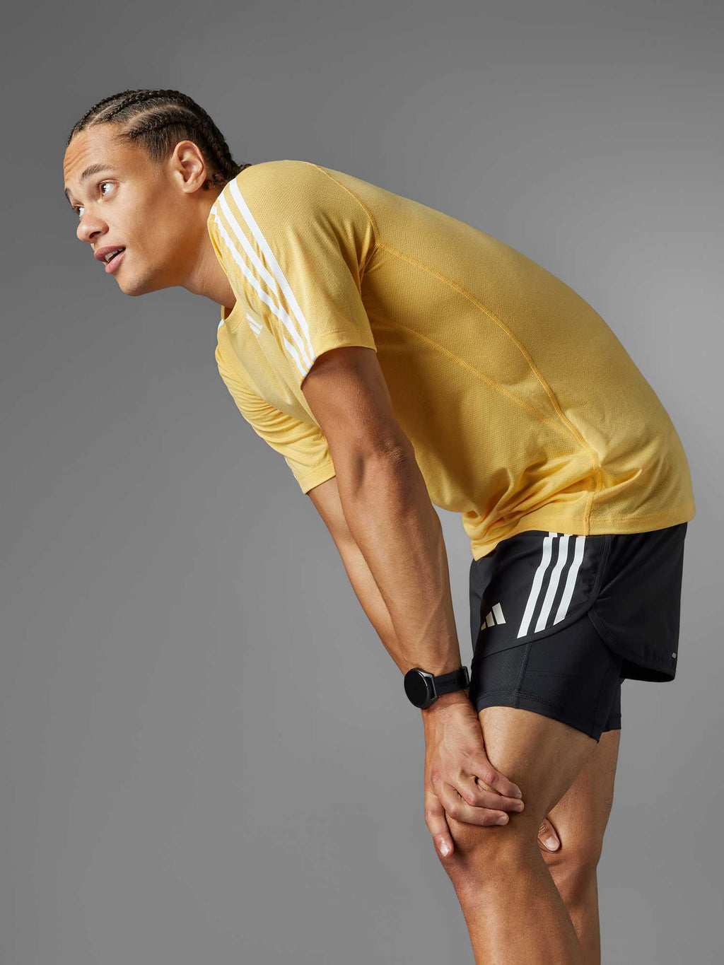 ADIDAS PERFORMANCE Къси панталони Own the Run 3 Stripes 2in1 Short