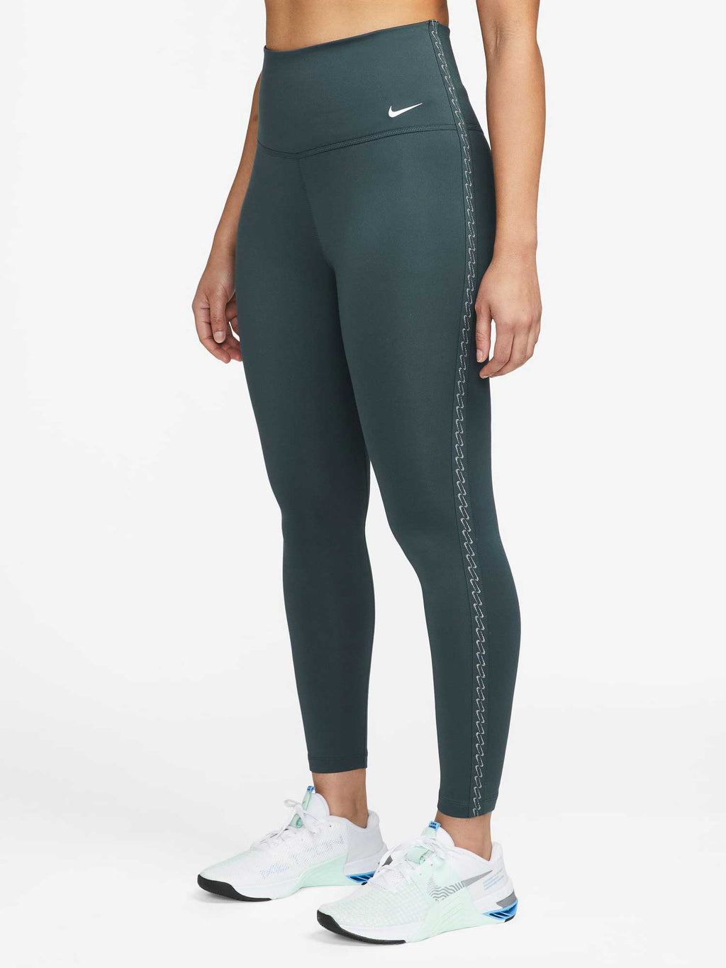 NIKE Клин W NK ONE TF HR 7/8 TIGHT MTLC