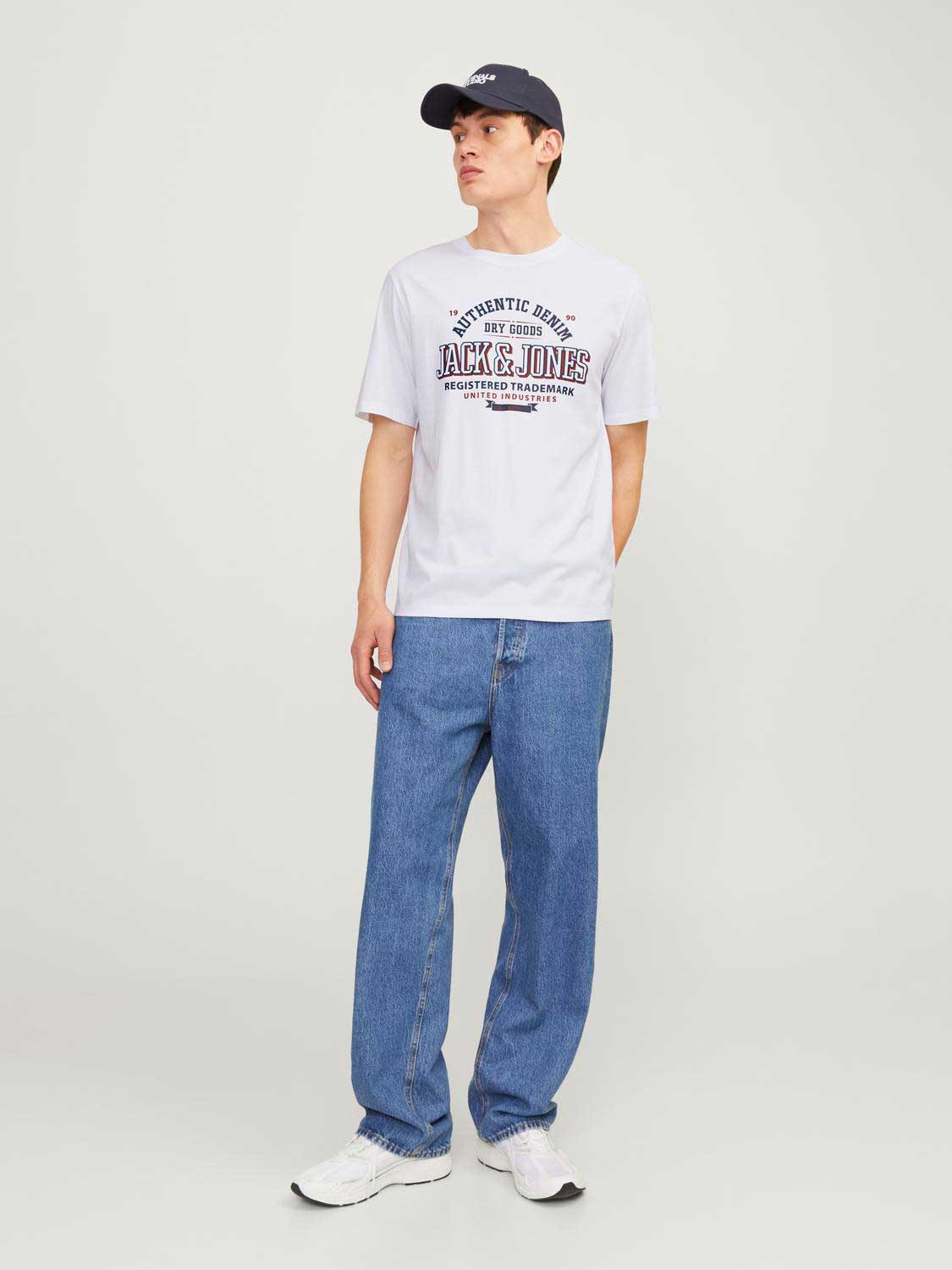 JACK & JONES Тениска JJELOGO TEE SS O-NECK 2 COL AW24 SN