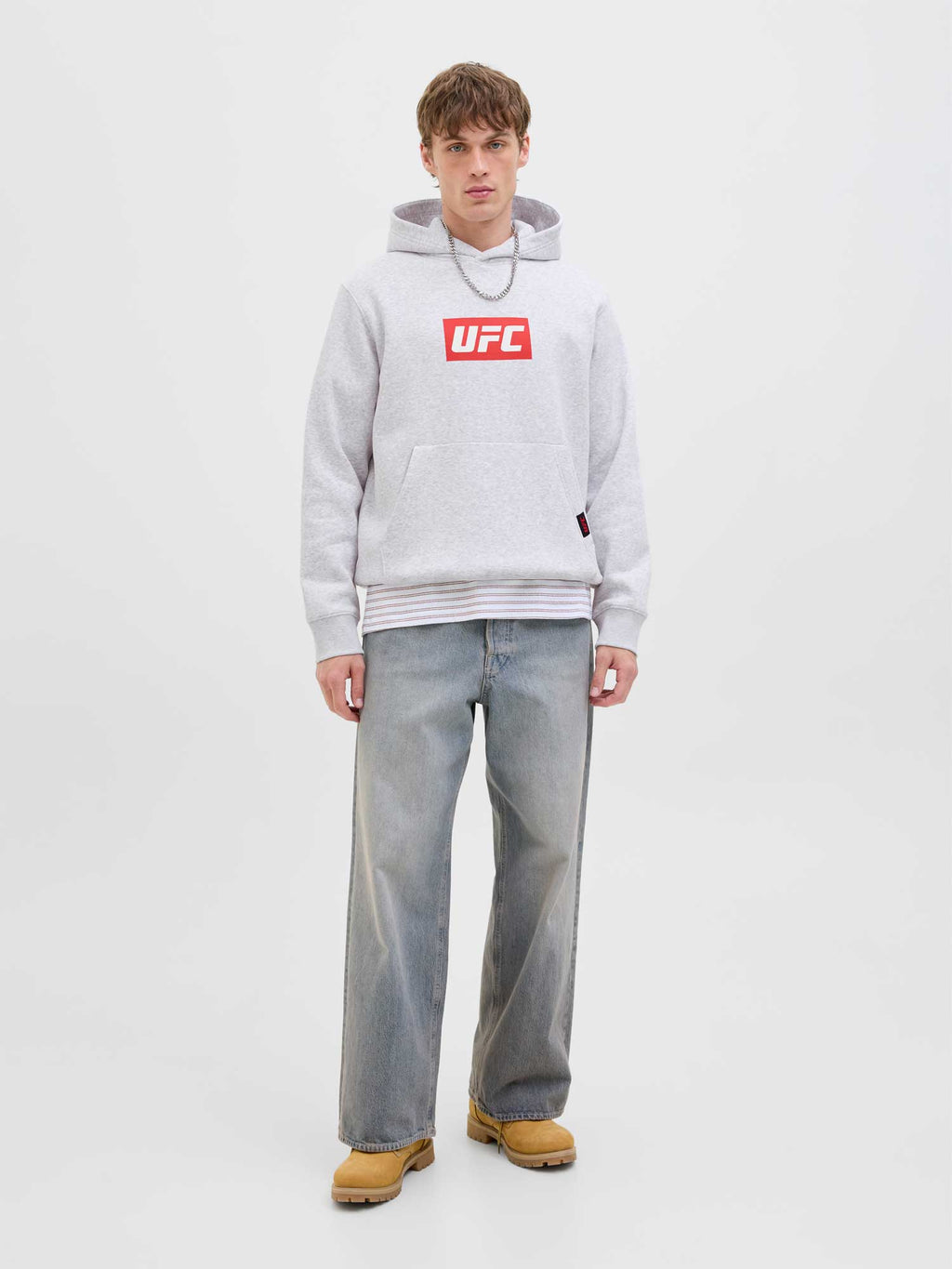 JACK & JONES Суитшърт JCOUFC SWEAT HOOD STYD