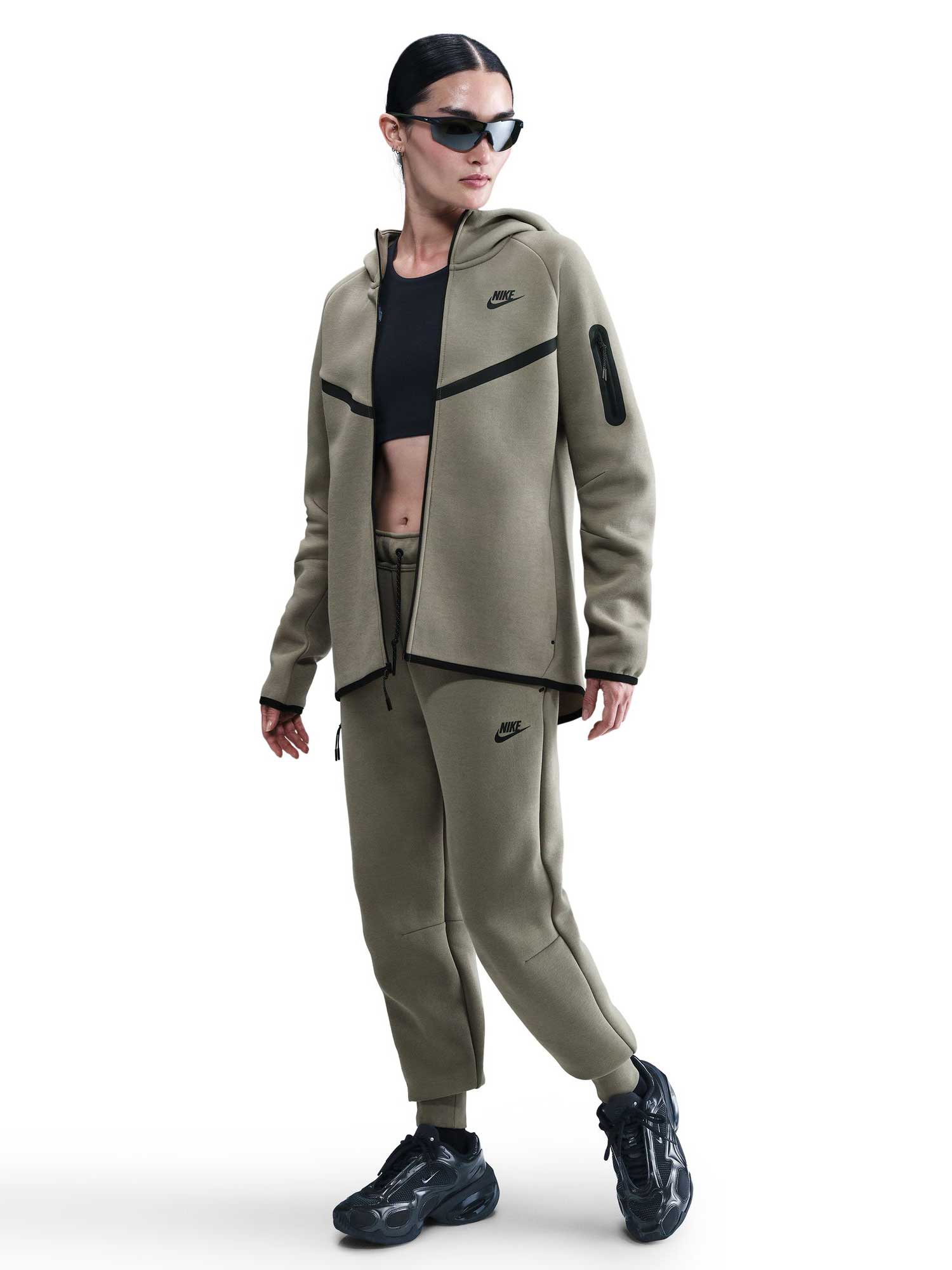 NIKE Суитшърт W NSW TCH FLC WR FZ HDY 2