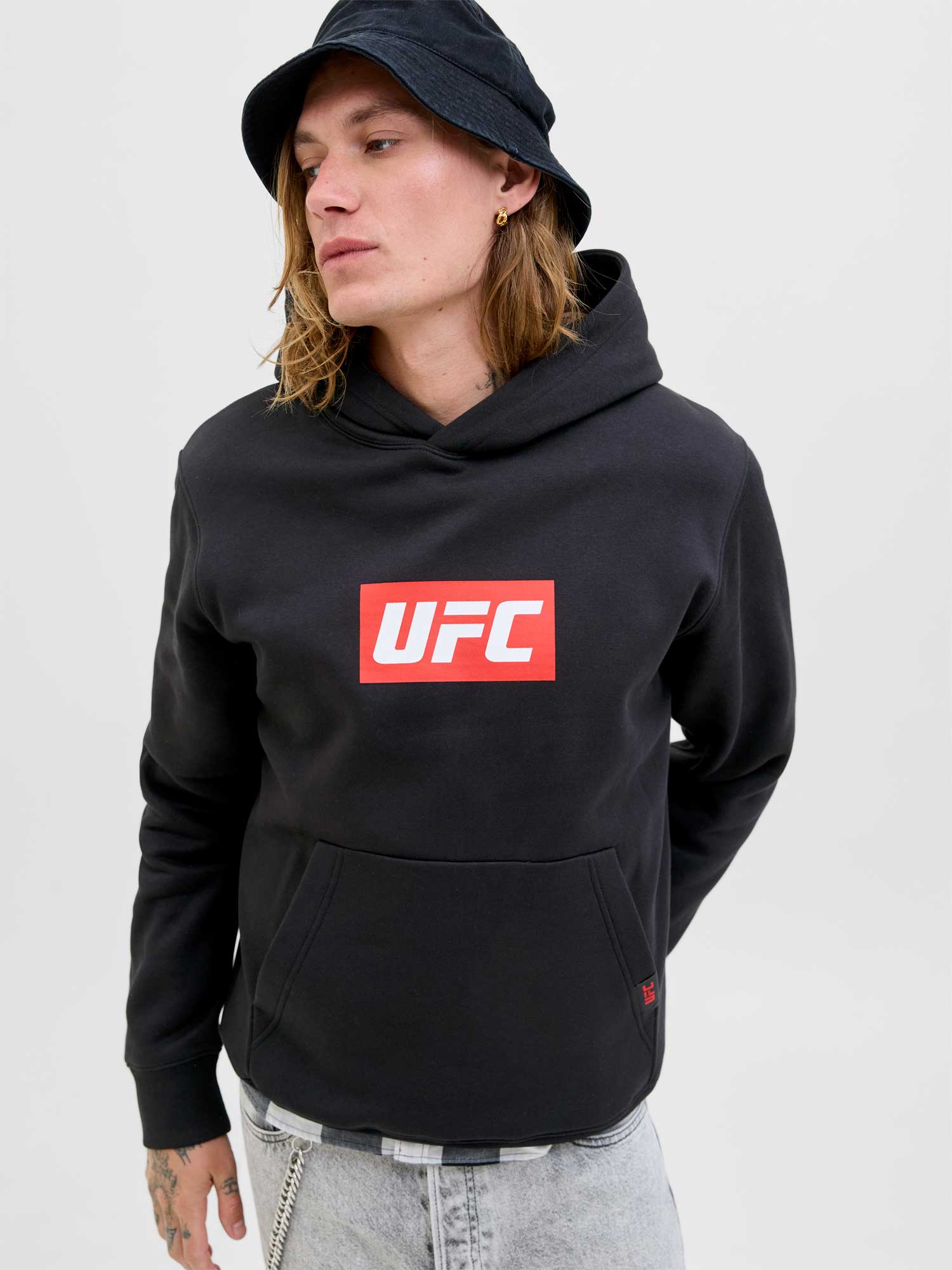 JACK & JONES Суитшърт JCOUFC SWEAT HOOD STYD