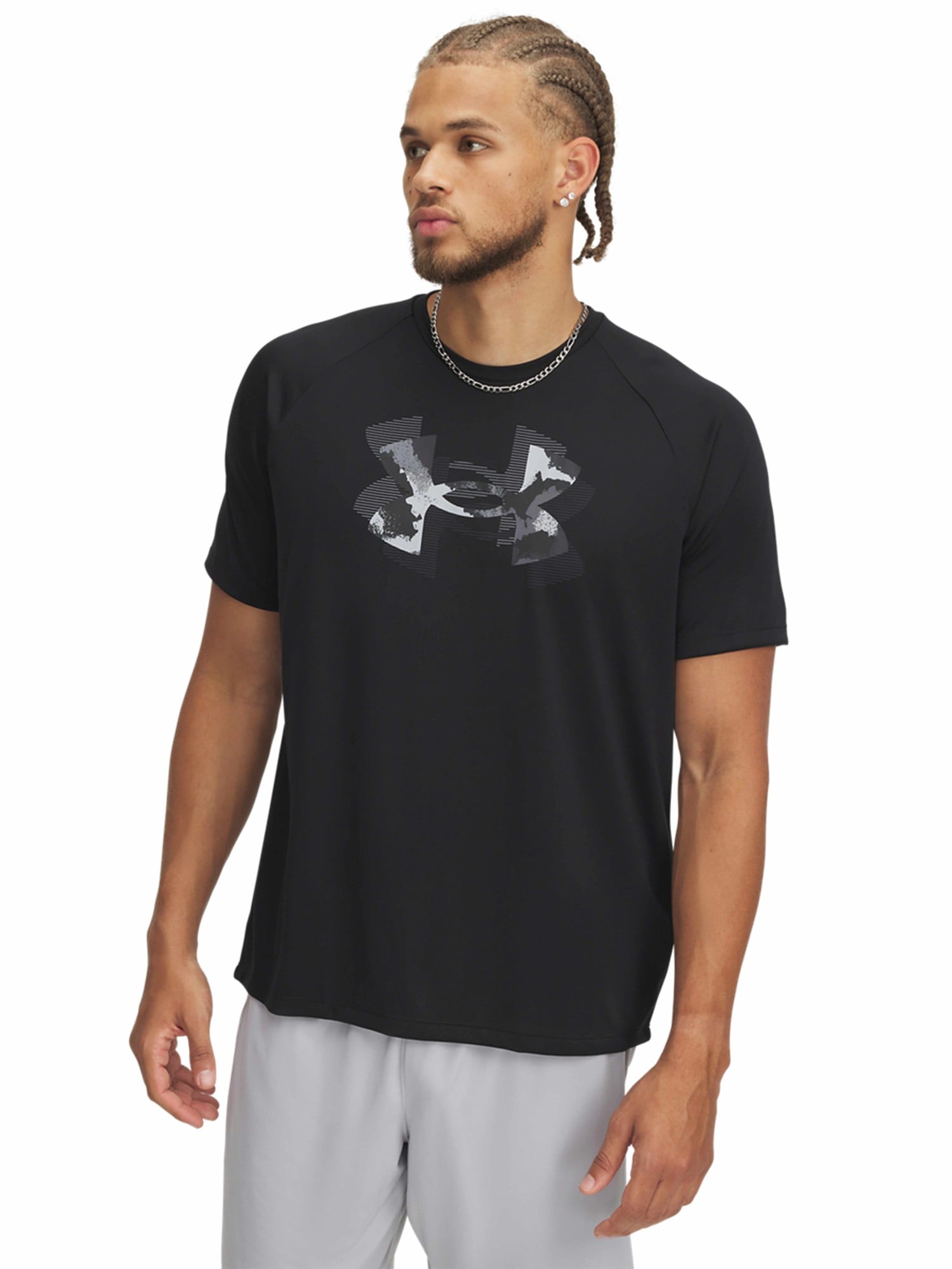 UNDER ARMOUR Тениска M TECH PRINT FILL SS