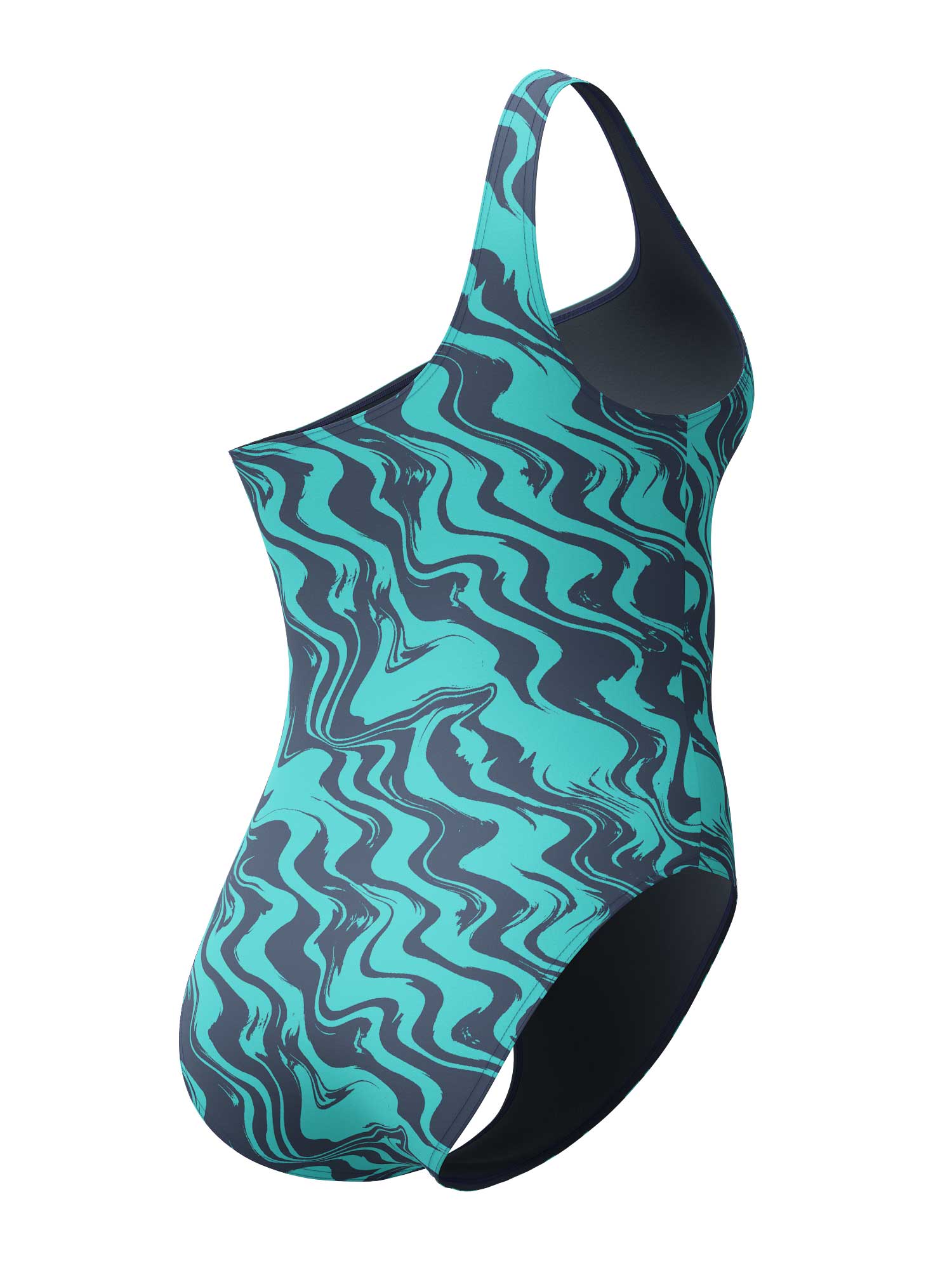 SPEEDO Цял бански WOMENS PRINTED ASYMETRIC