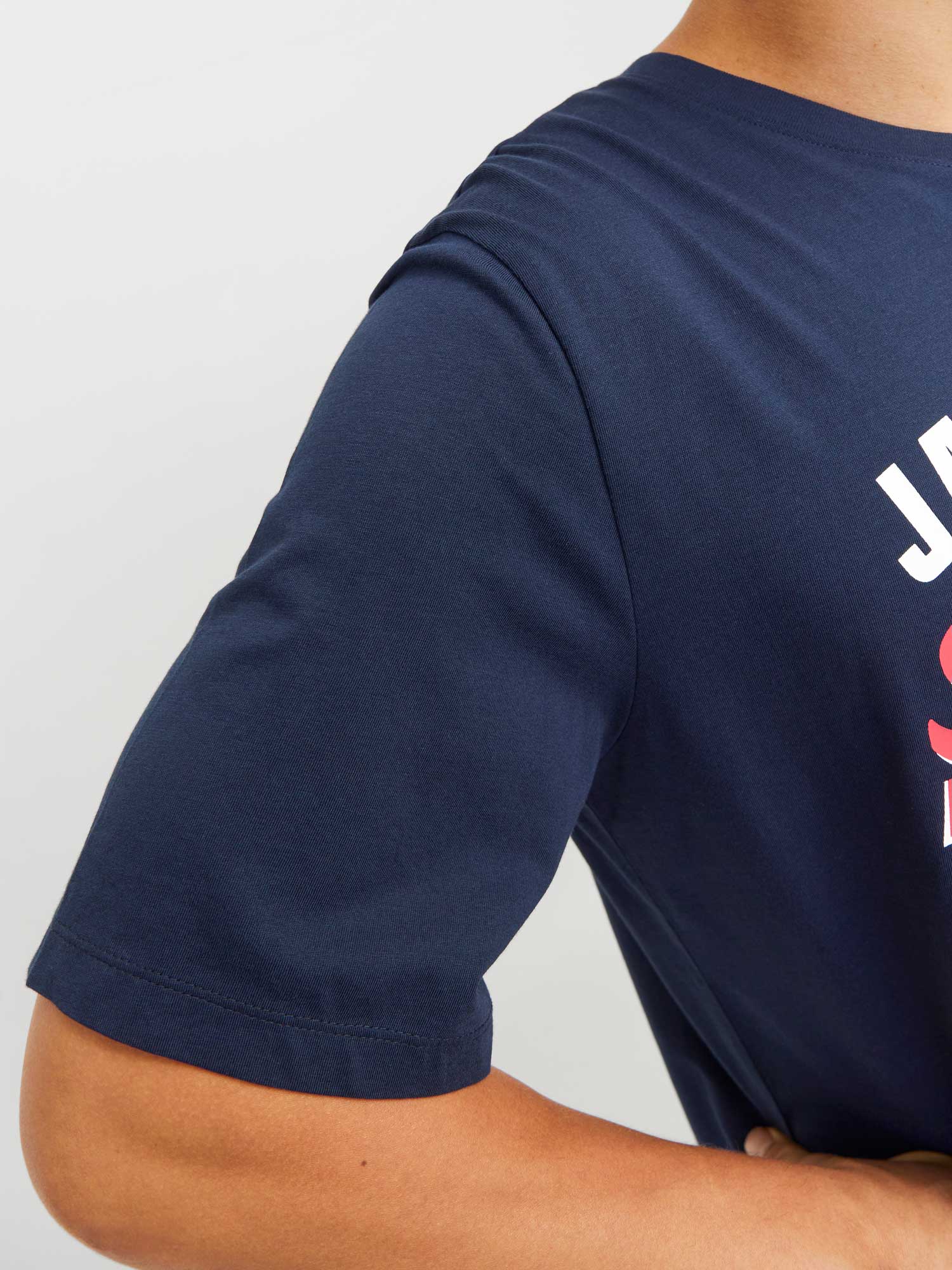 JACK & JONES Тениска JJELOGO TEE SS O-NECK 2 COL SS25 SN