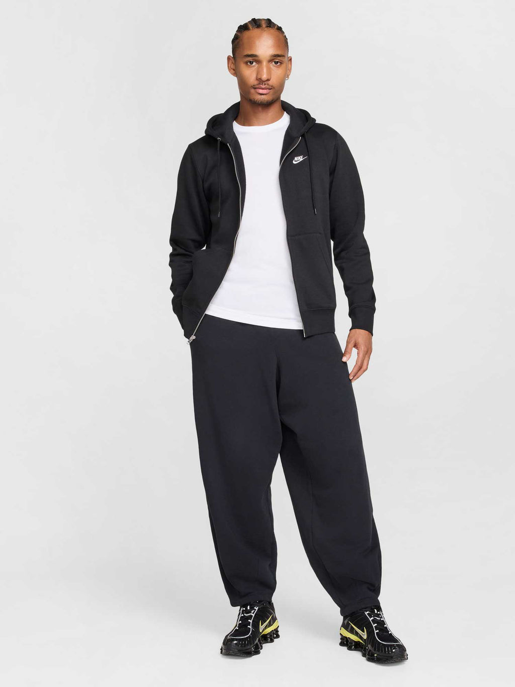 NIKE Суитшърт M NK CLUB BB FZ HOODIE