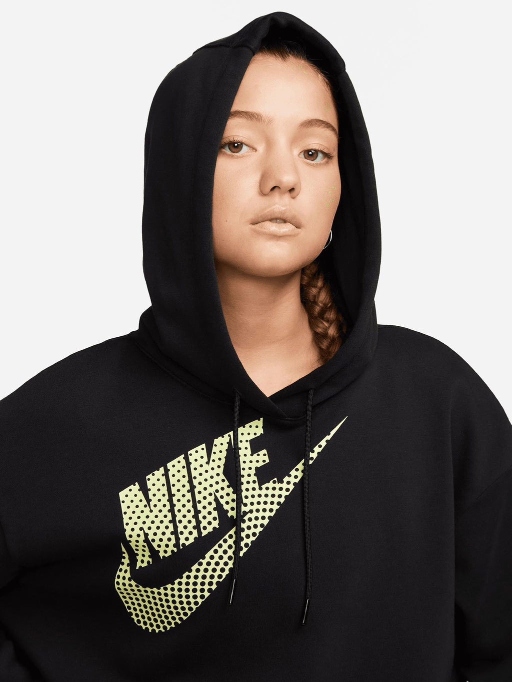 NIKE Суитшърт W FLC PO CROP DNC